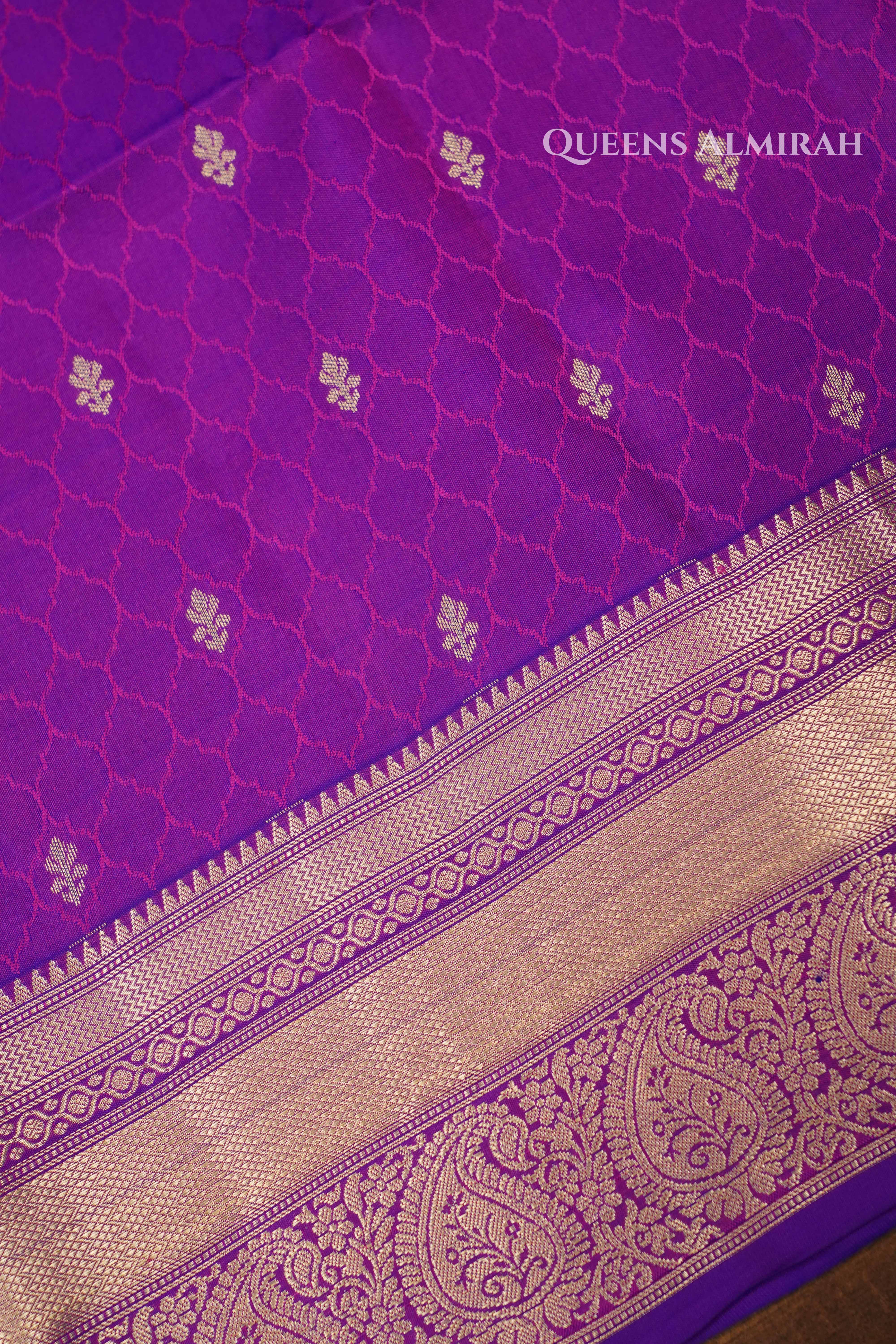 Warm Purple Pure Soft Silk Saree QUEENS ALMIRAH