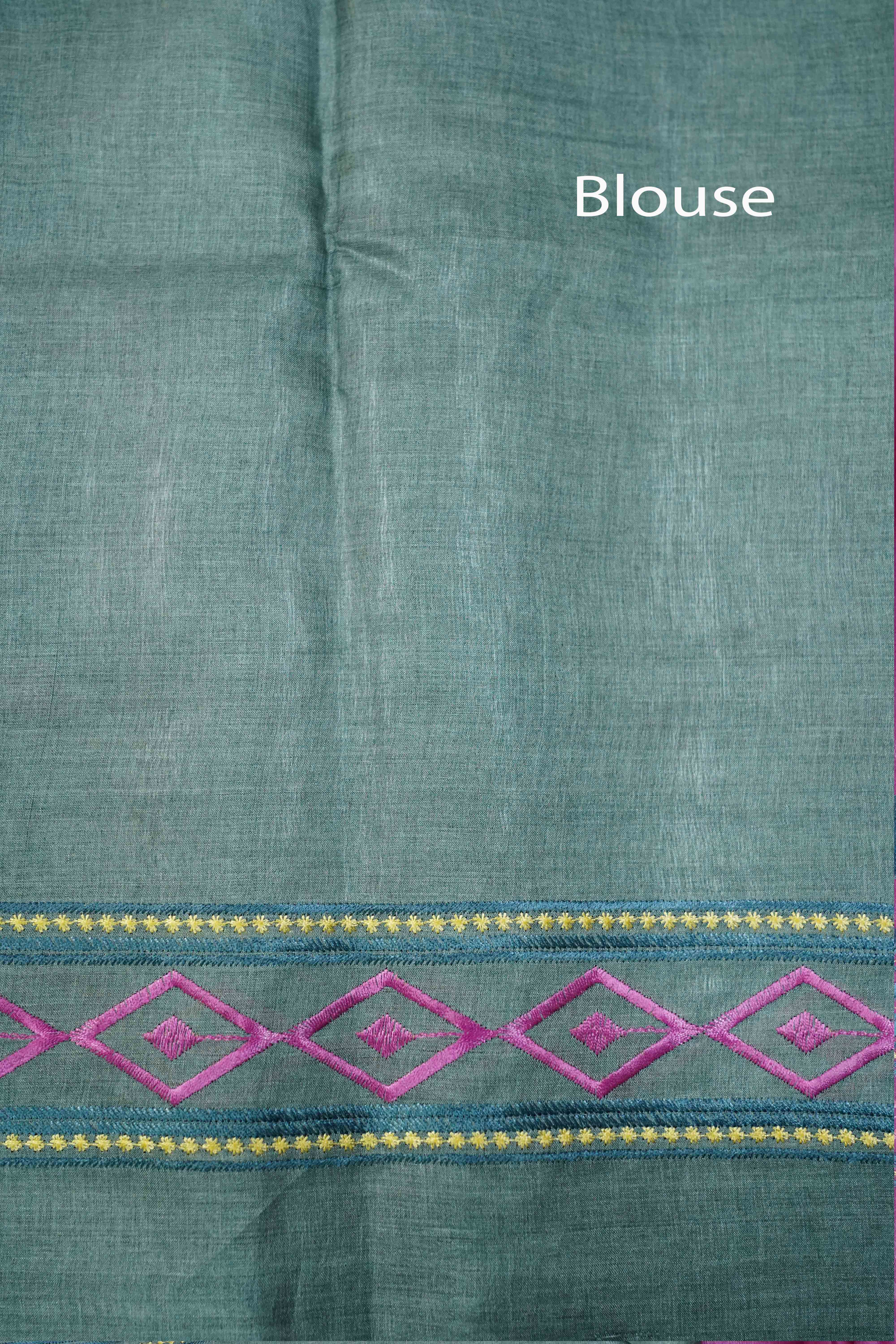 WARM PURPLE PURE TUSSAR SILK SAREE - Queens Jewel Emporium