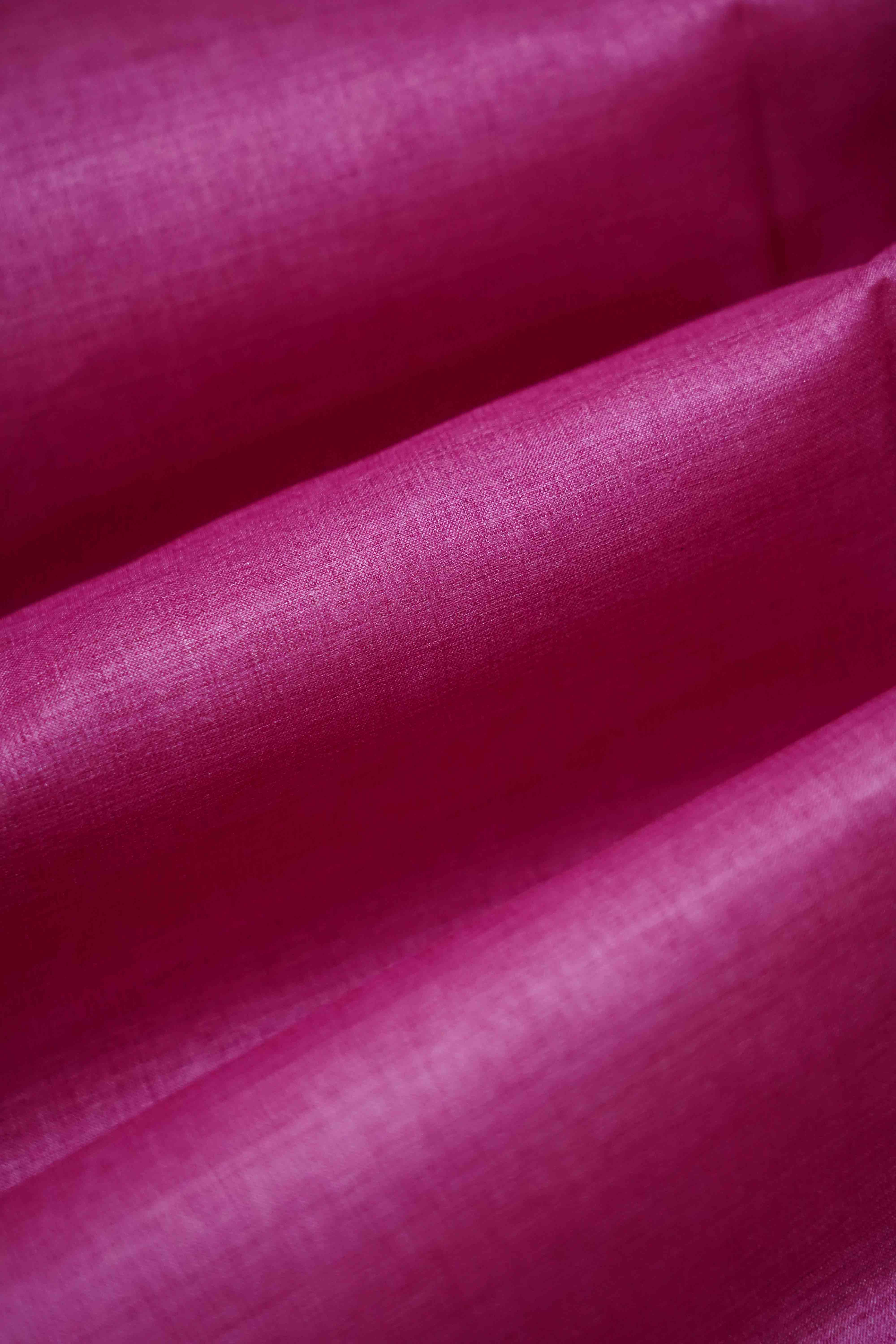 WARM PURPLE PURE TUSSAR SILK SAREE - Queens Jewel Emporium