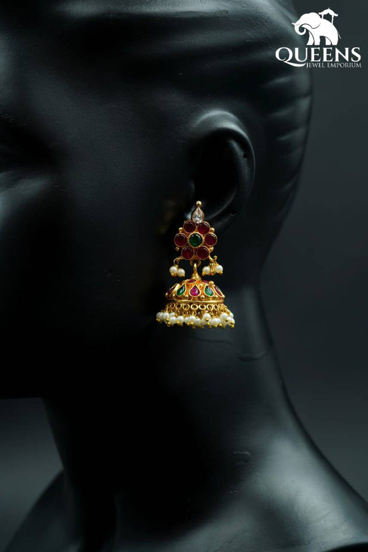 PRAKARA KEMP JHUMKA - Queens Jewel Emporium