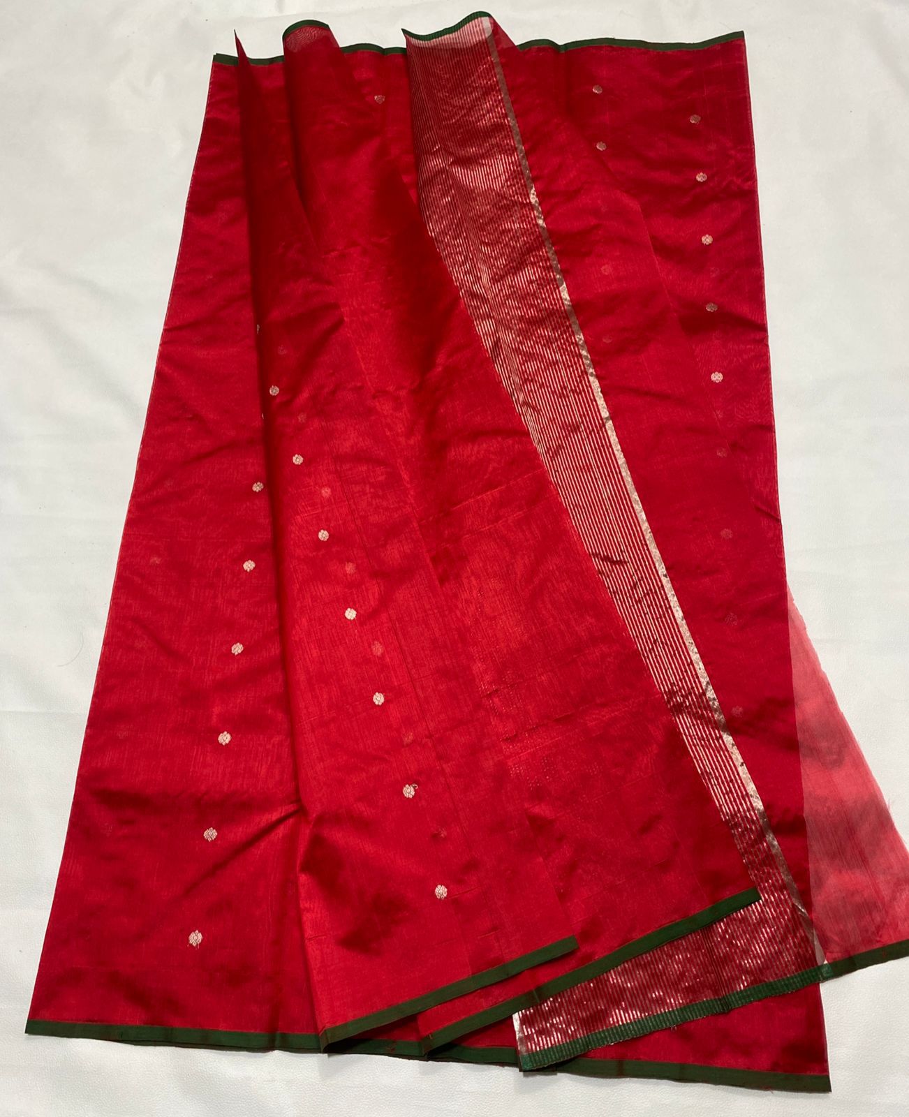 Singaravelan Katan Chanderi Silk Saree