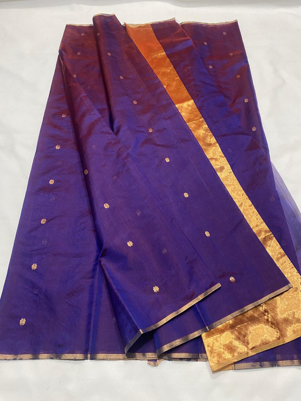 Singaravelan Katan Chanderi Silk Saree