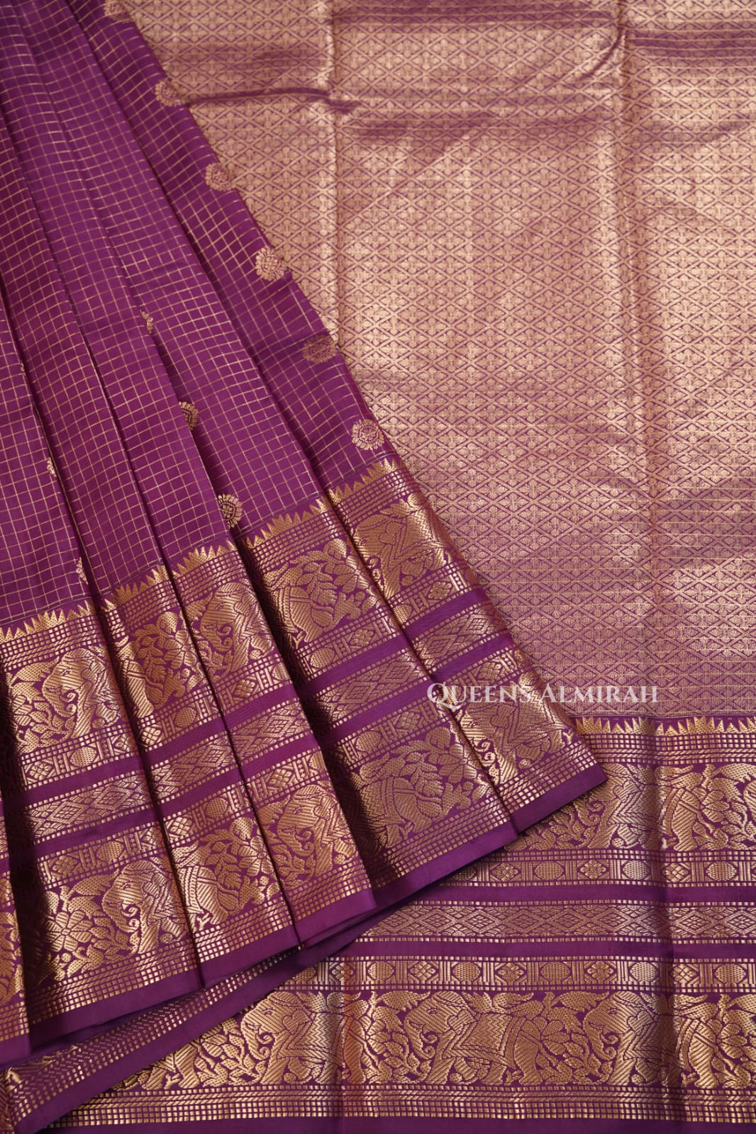 Purple Pure Kanchivaram Silk Saree