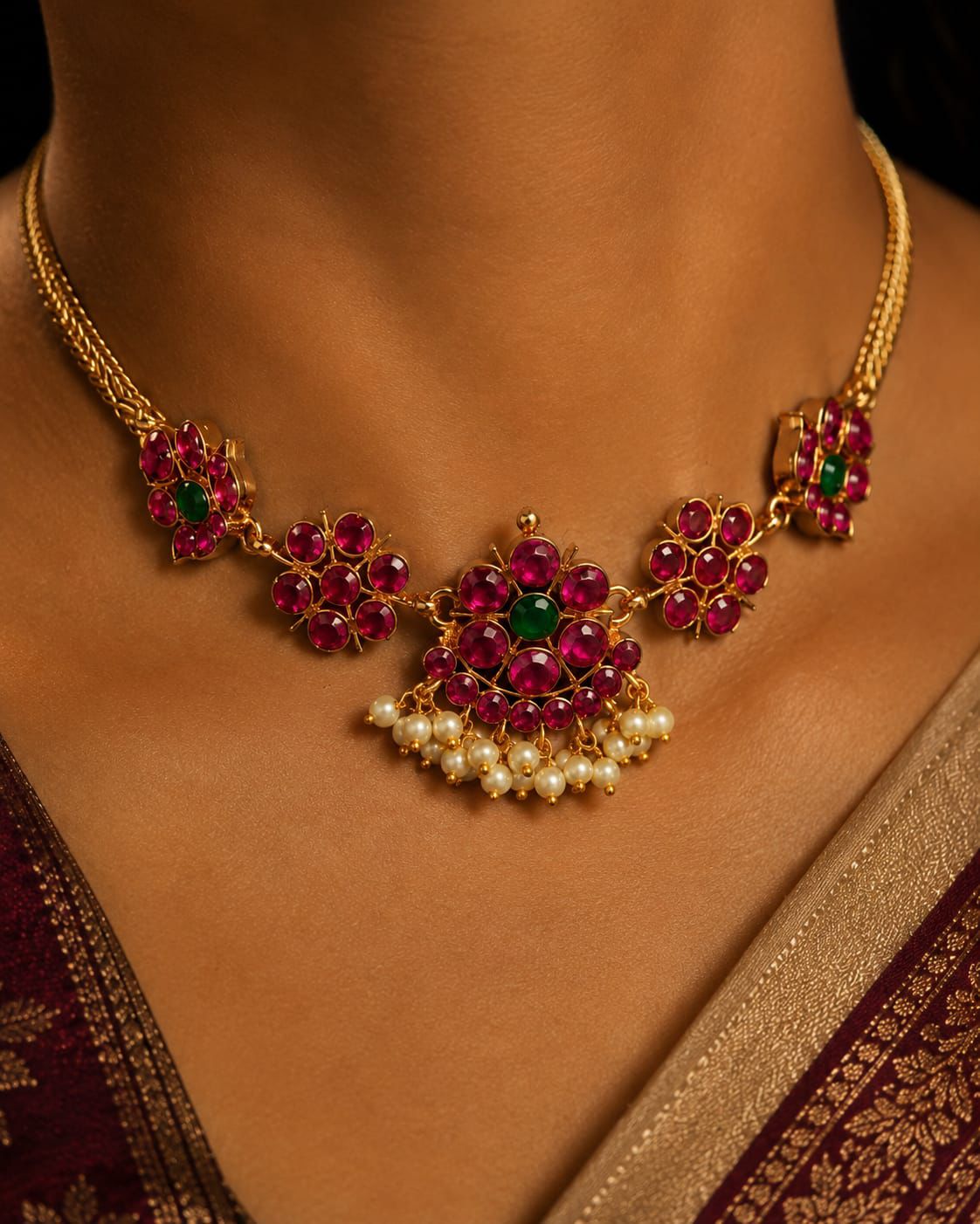 Lalitha Choker - Balaji Pink