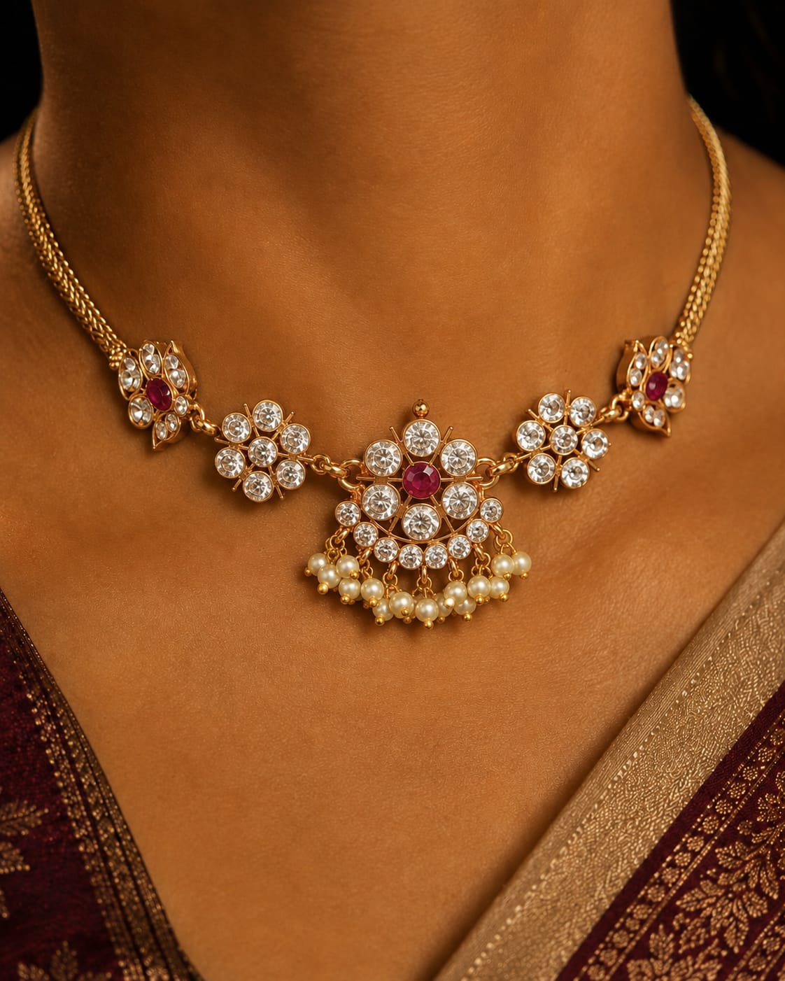 Lalitha Choker - Zircon