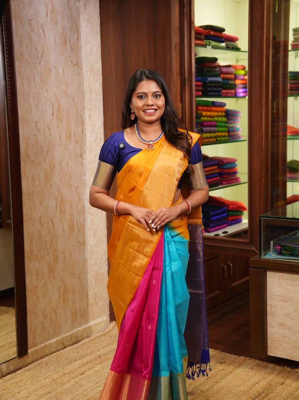 Chathurvarna Pure Soft Silk Saree