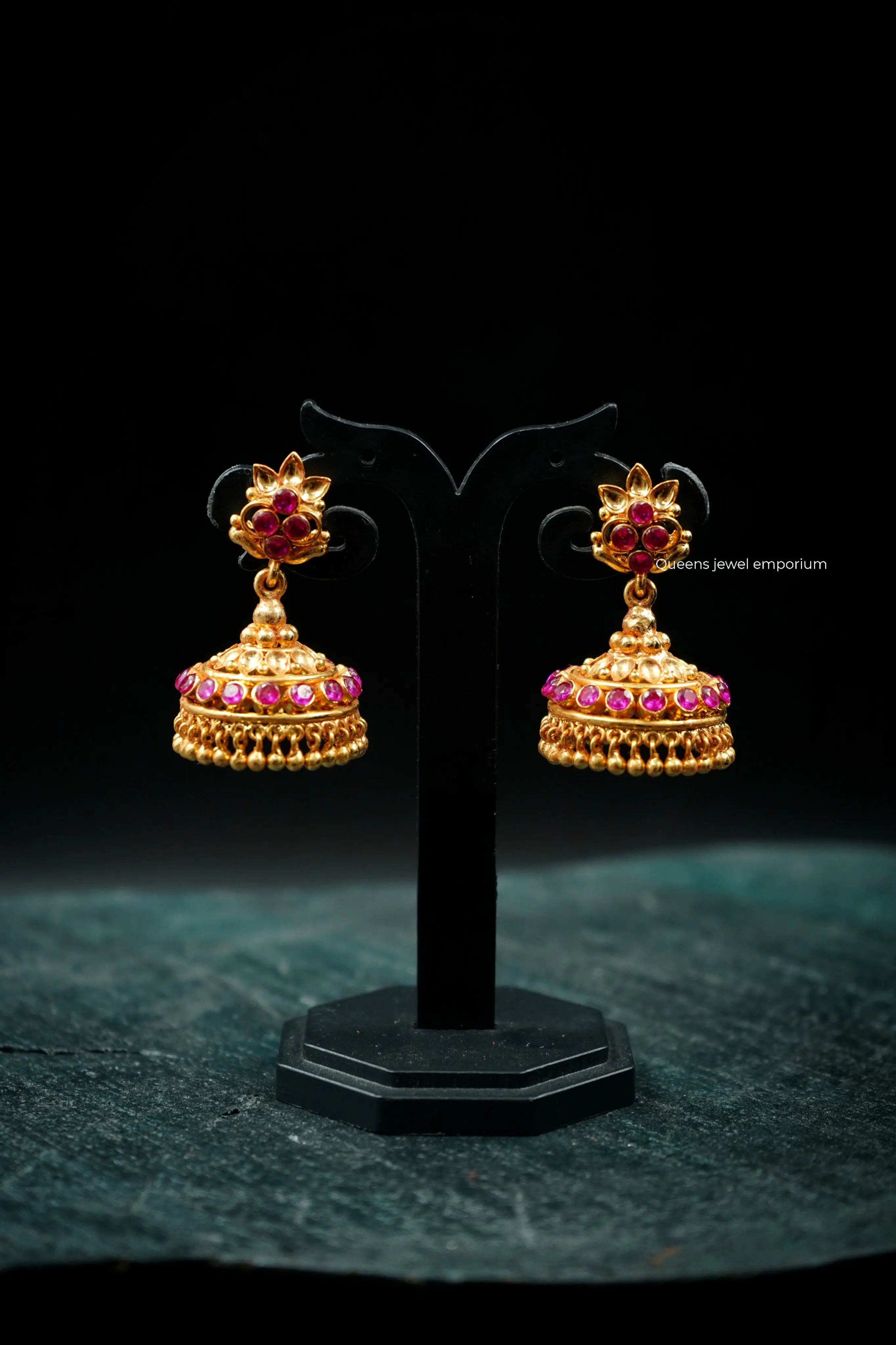 YASHVI ZIRCON JHUMKAS - Queens Jewel Emporium