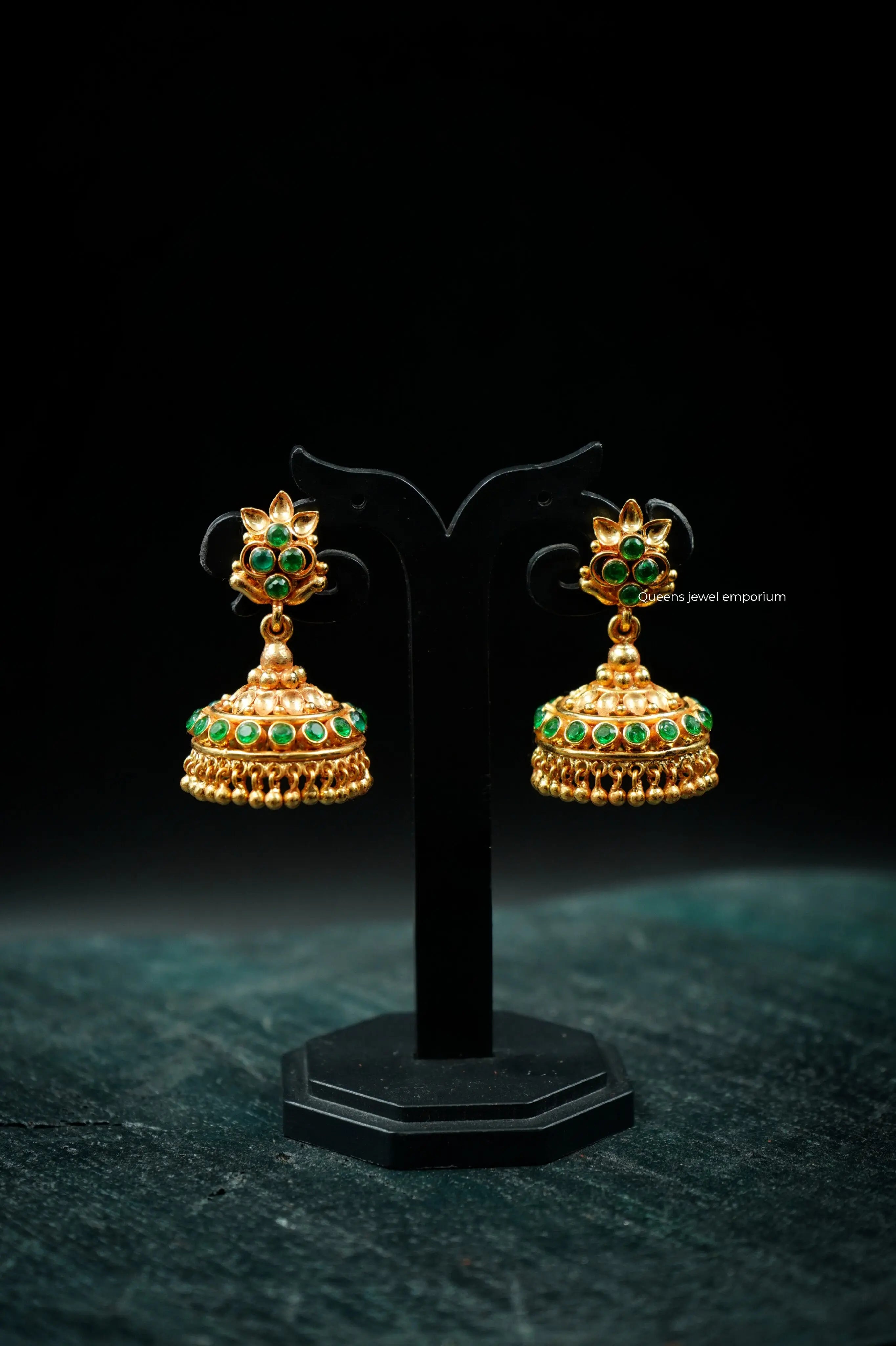 YASHVI ZIRCON JHUMKAS - Queens Jewel Emporium
