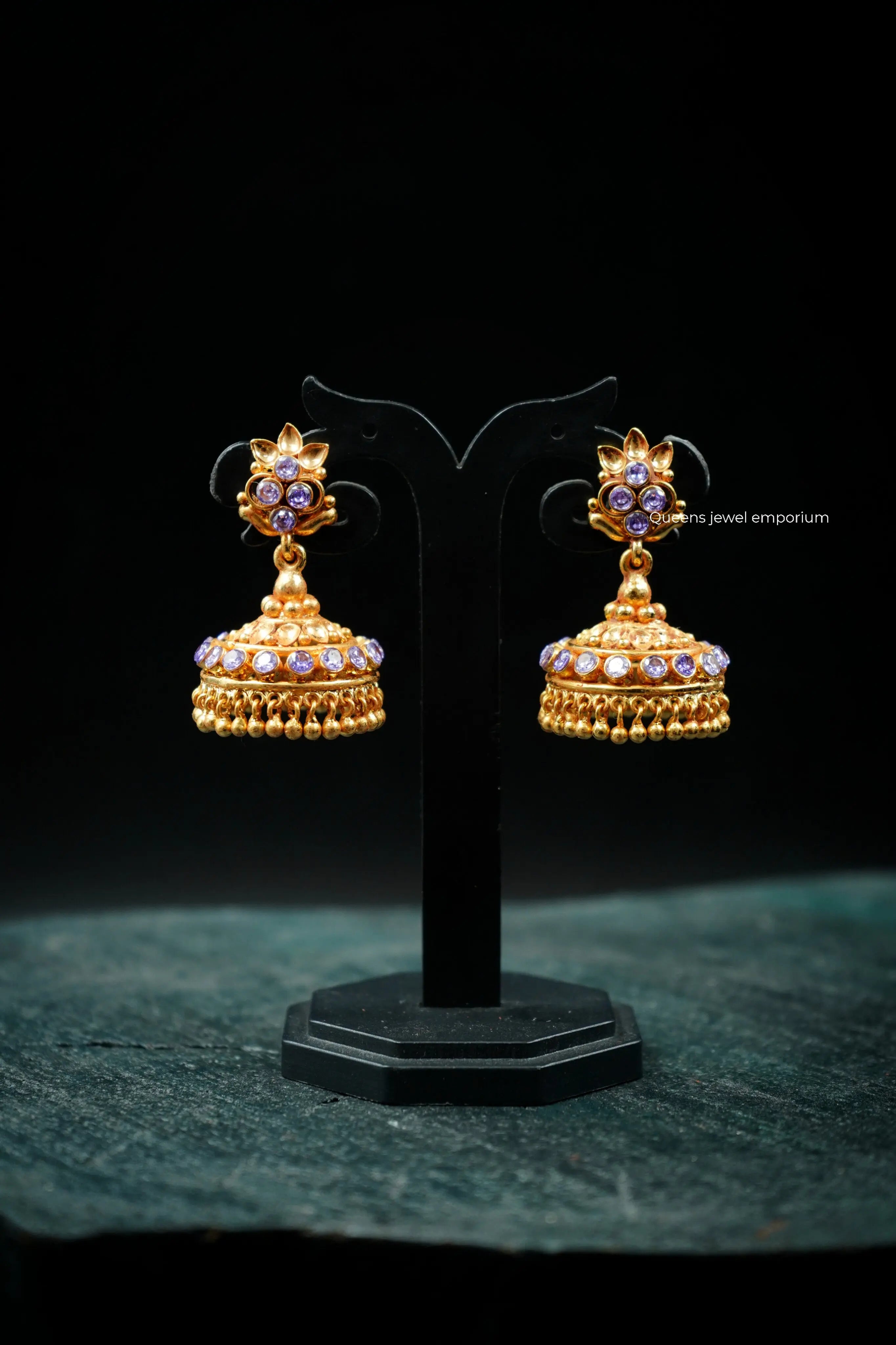 YASHVI ZIRCON JHUMKAS - Queens Jewel Emporium