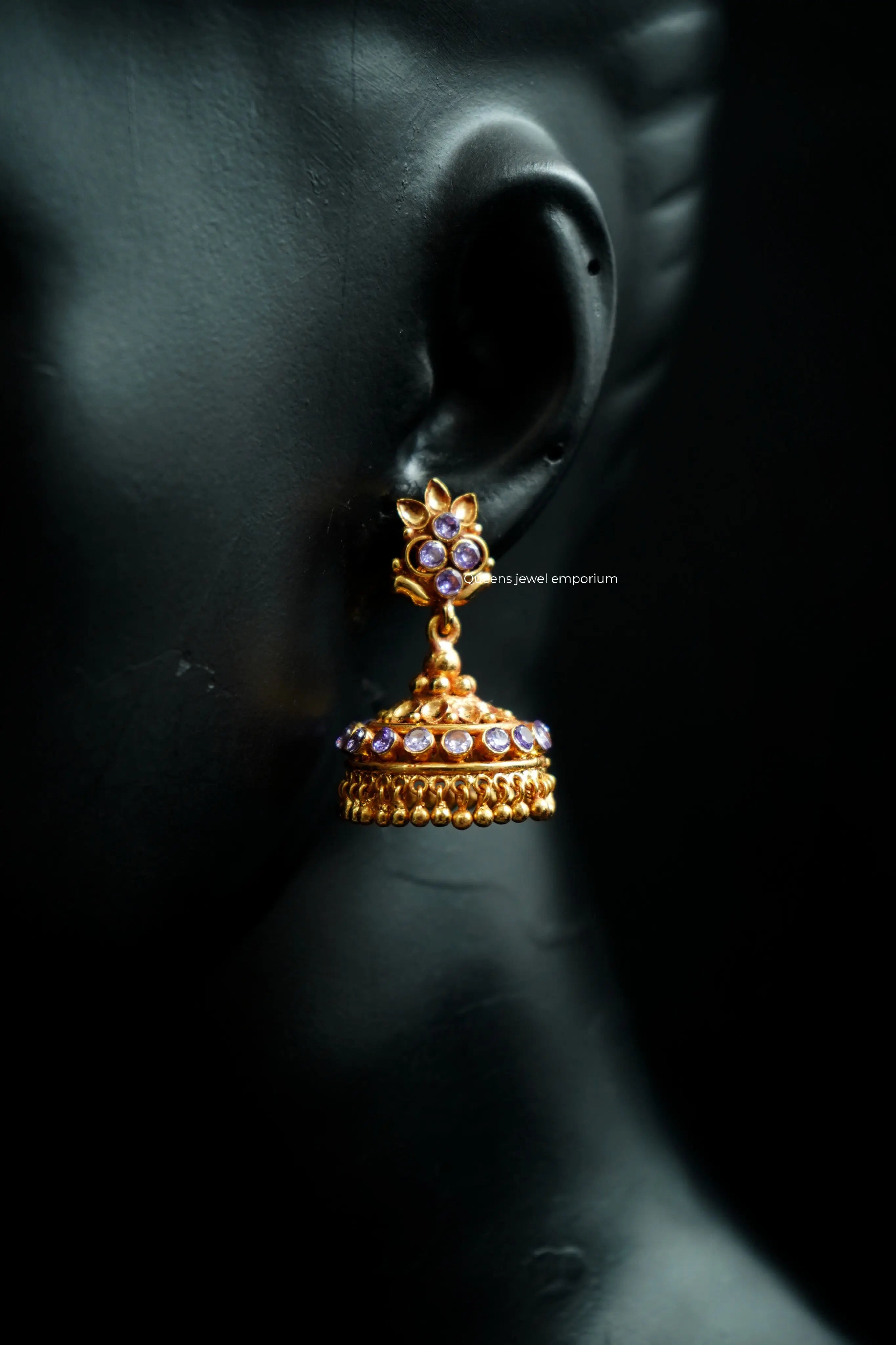 YASHVI ZIRCON JHUMKAS - Queens Jewel Emporium