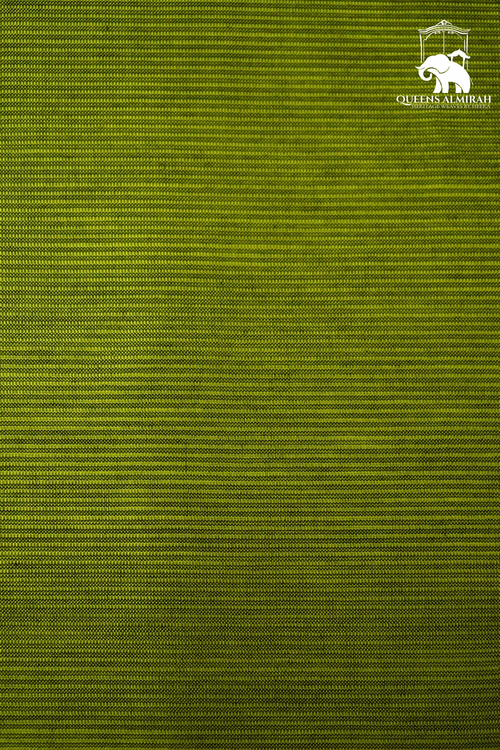 YELLOWISH GREEN WITH WOVEN BORDER MANGALGIRI SAREE - Queens Jewel Emporium