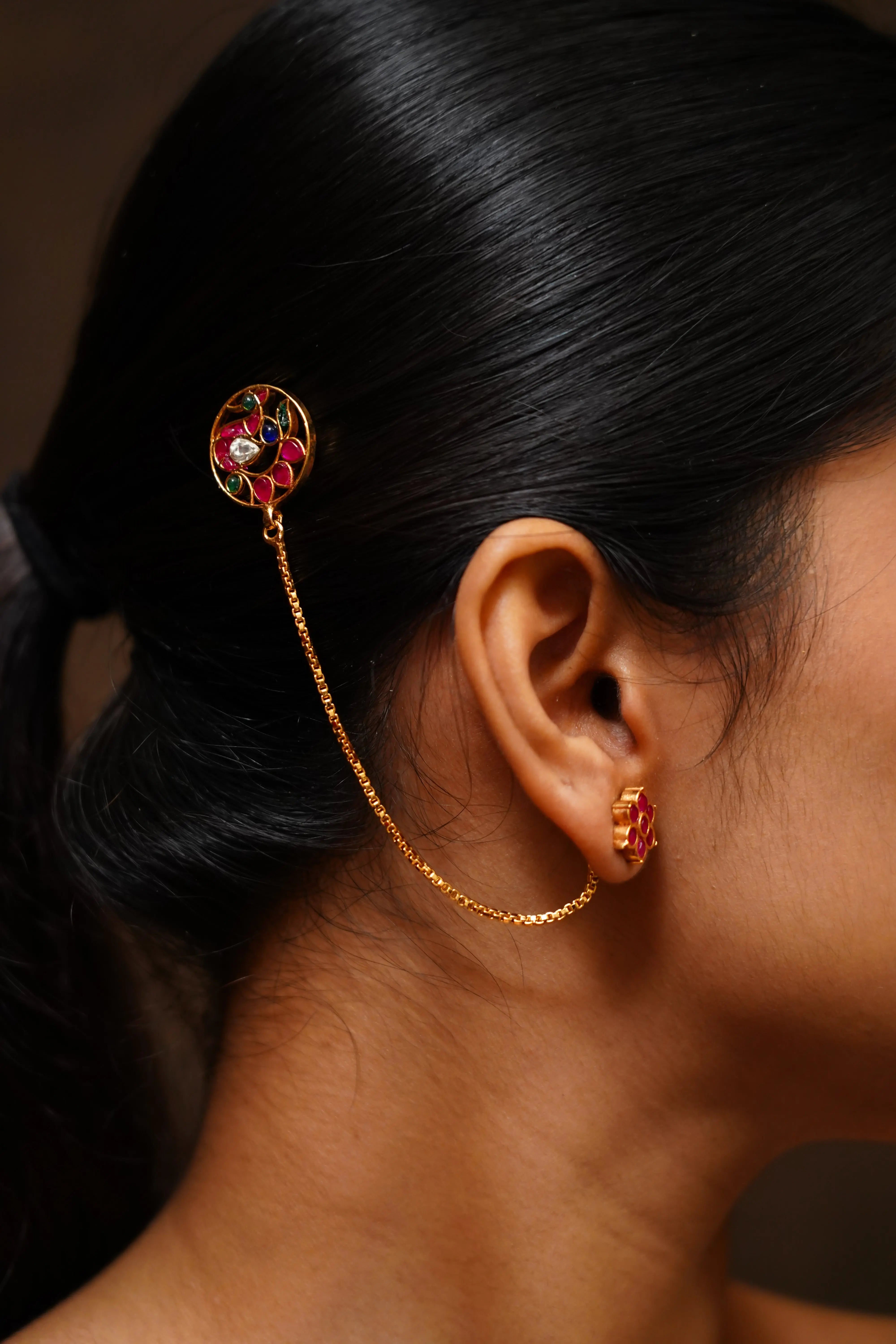 YUKTHA  EAR CHAIN - Queens Jewel Emporium