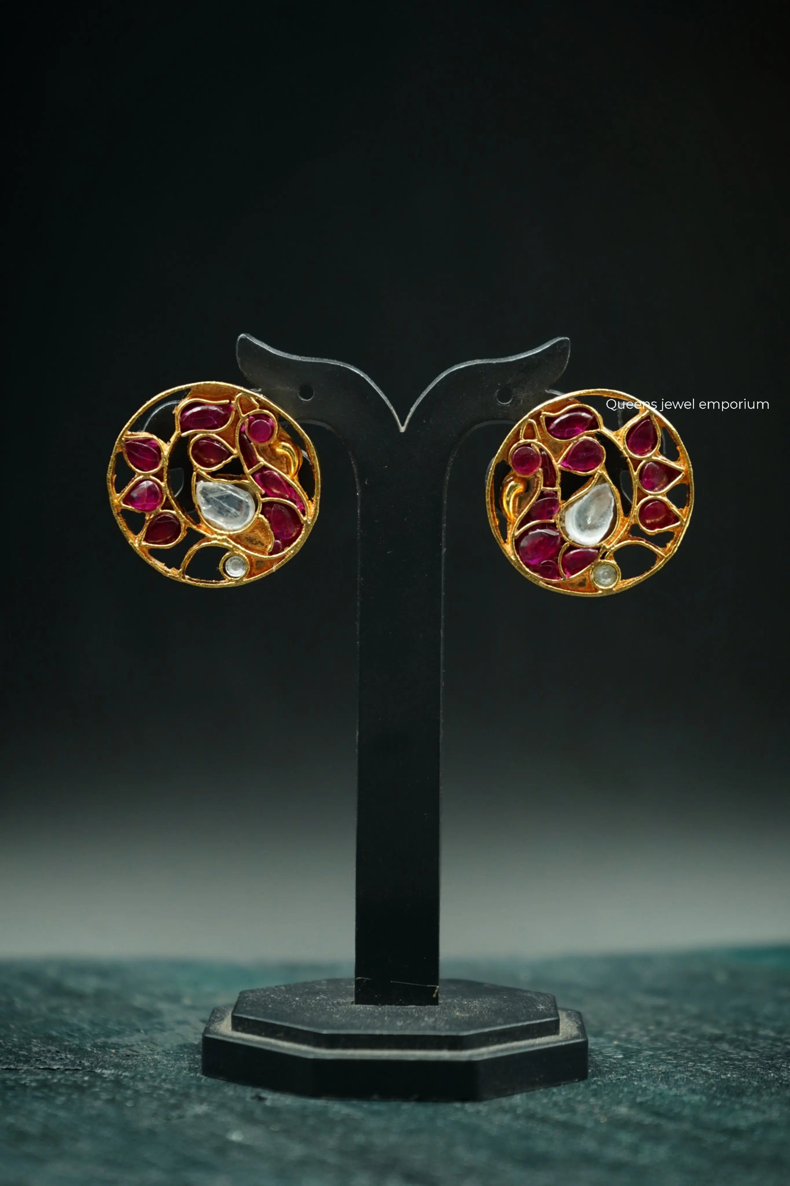 Kemp stone haram-Annam design studs and haram
