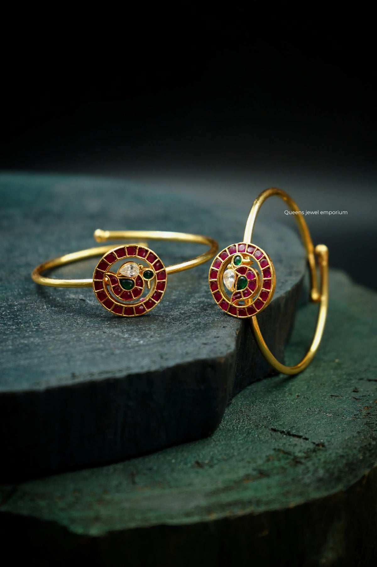 Annapakshi motif gold kada-Traditional annapakshi kada