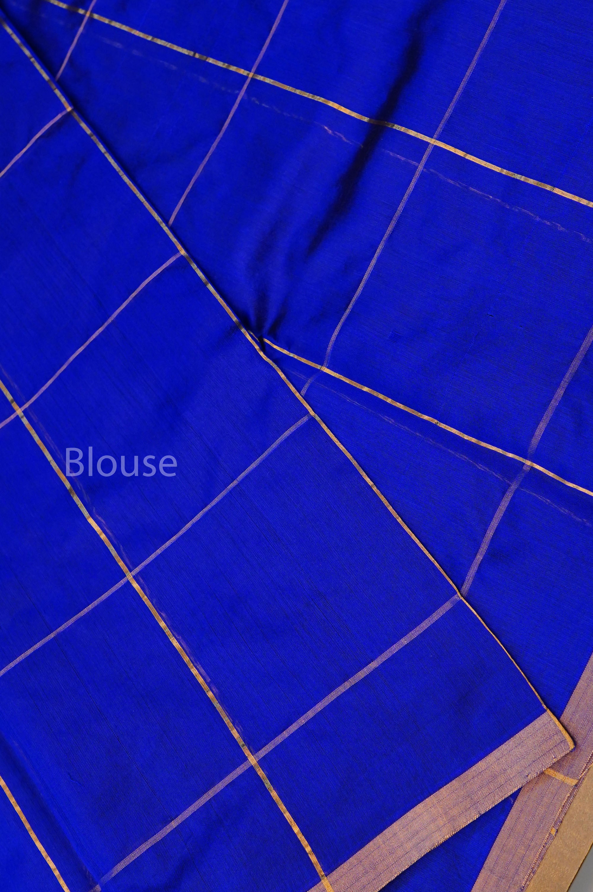 Ms Blue Chanderi Silk Saree