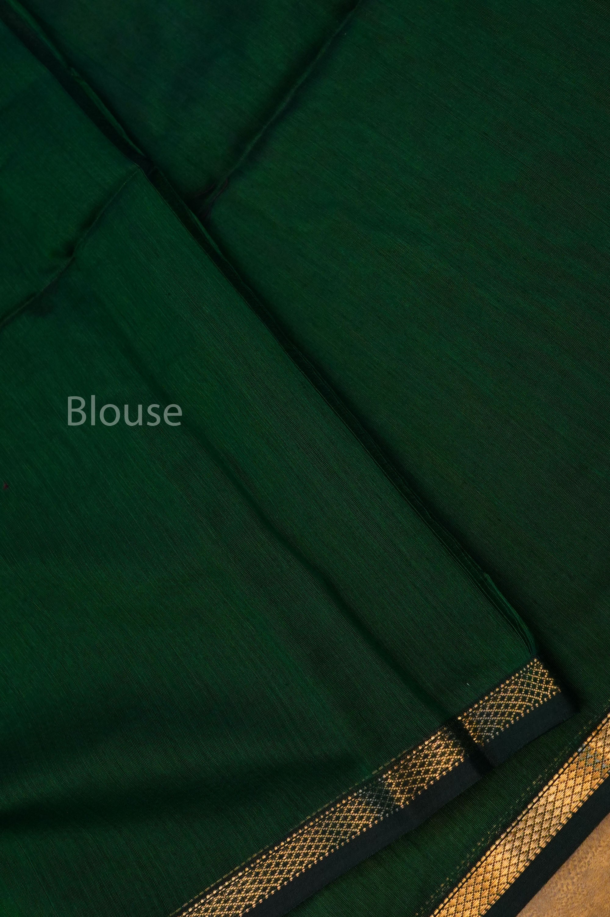 Green Maheshwari Silk Cotton Saree