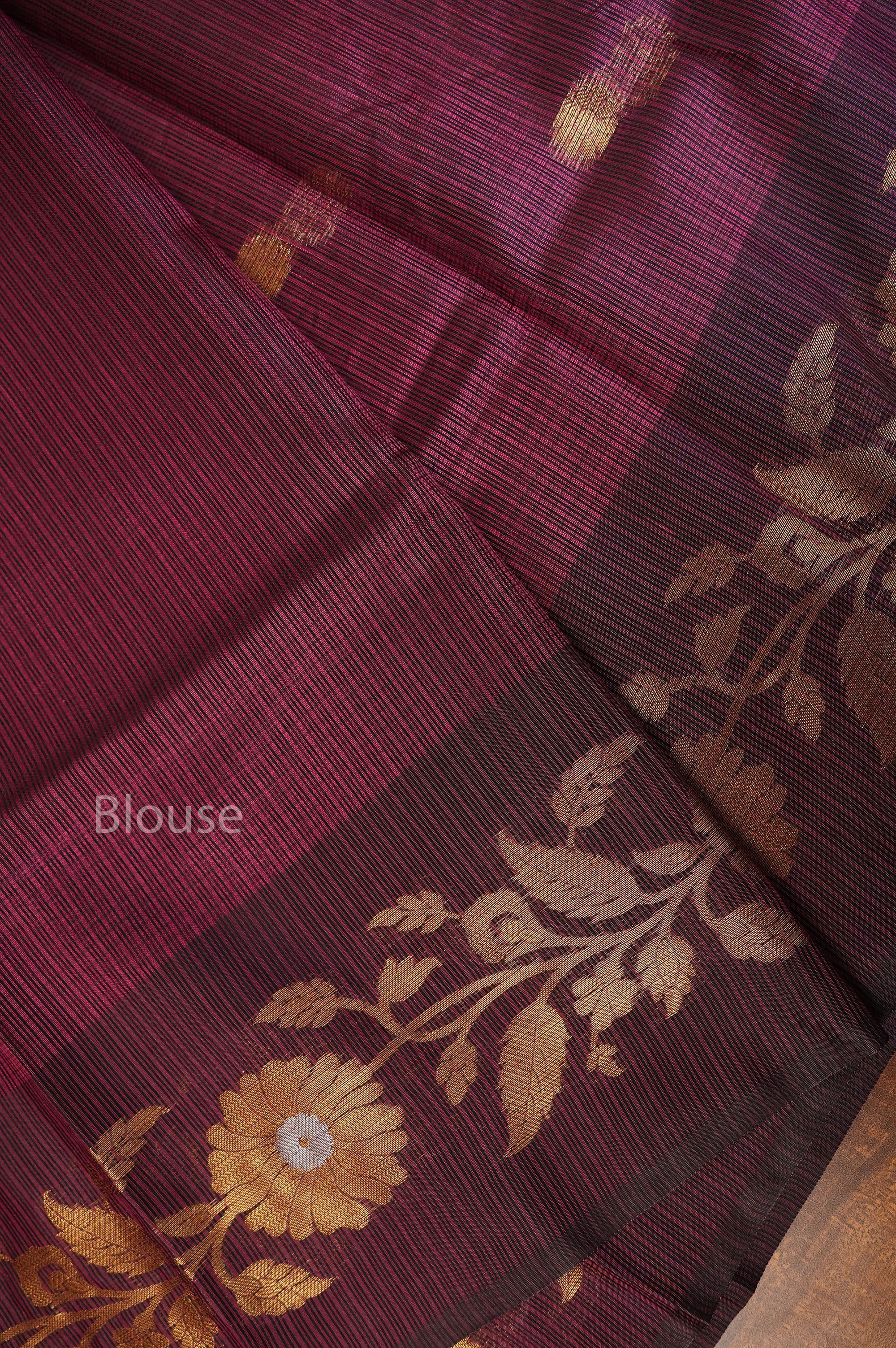 Purple Semi Kota Silk Cotton Saree