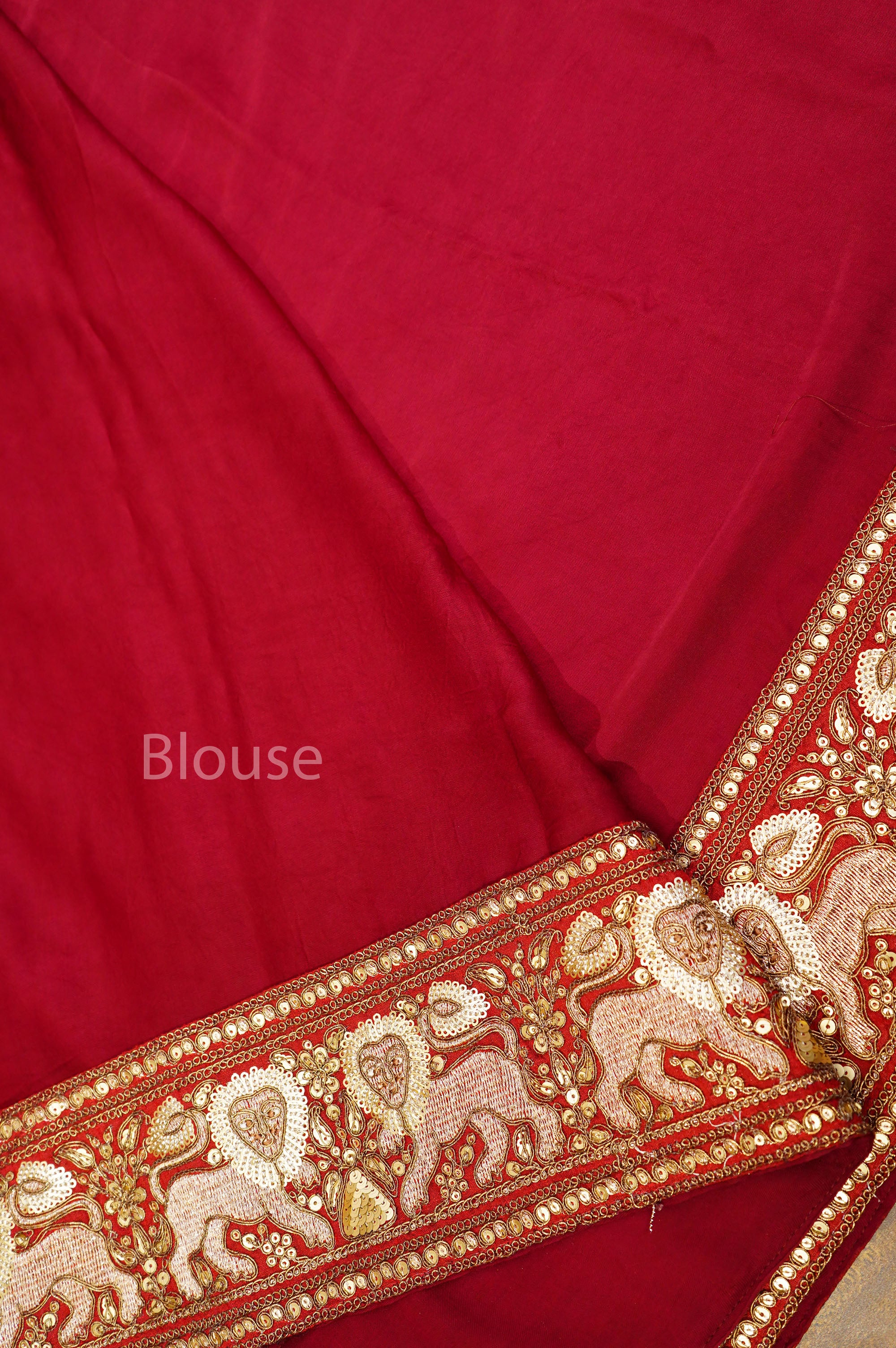 Maroon designer Modal Silk Saree