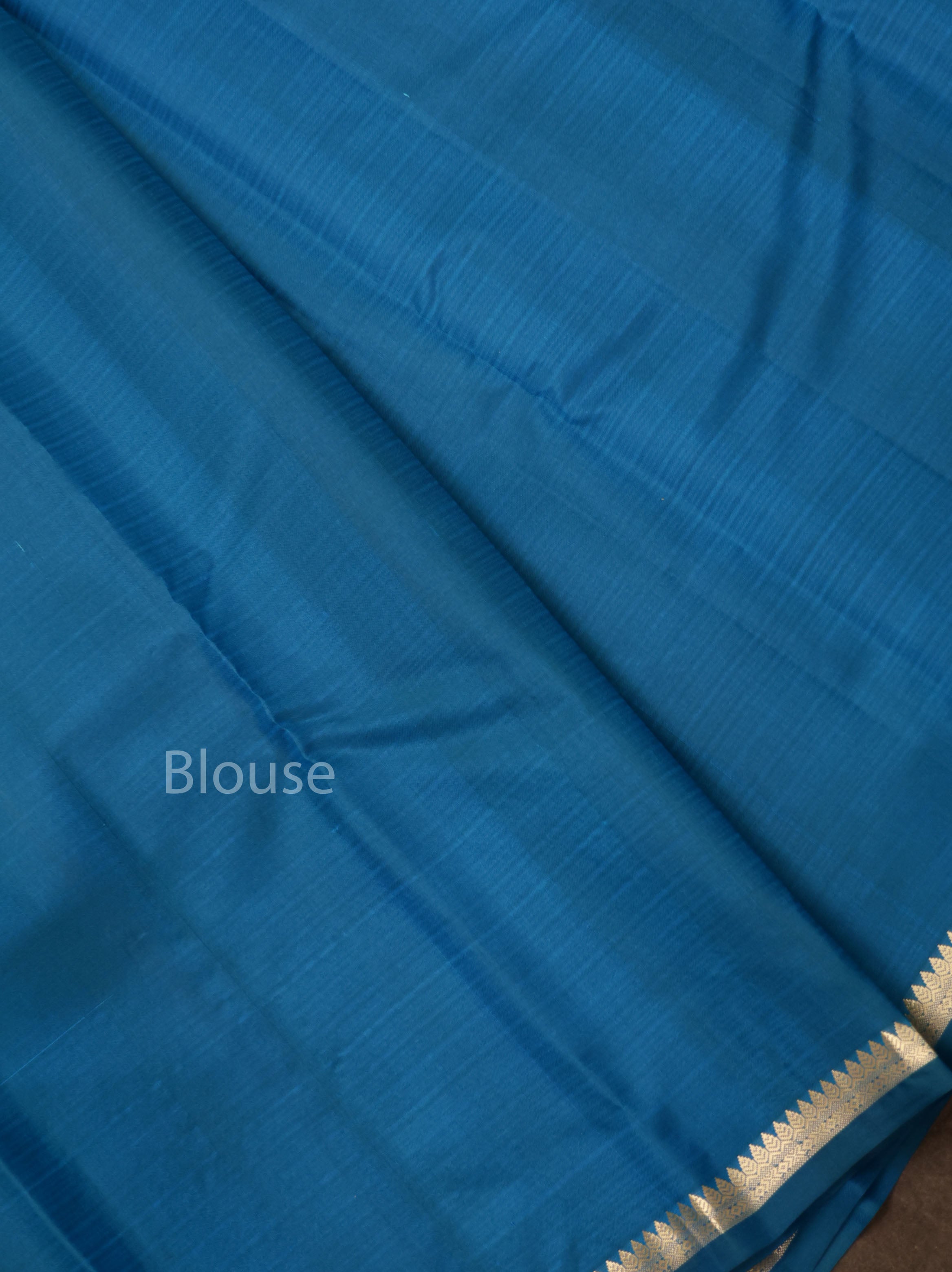 Sea Blue Pure Kanchivaram Silk Saree