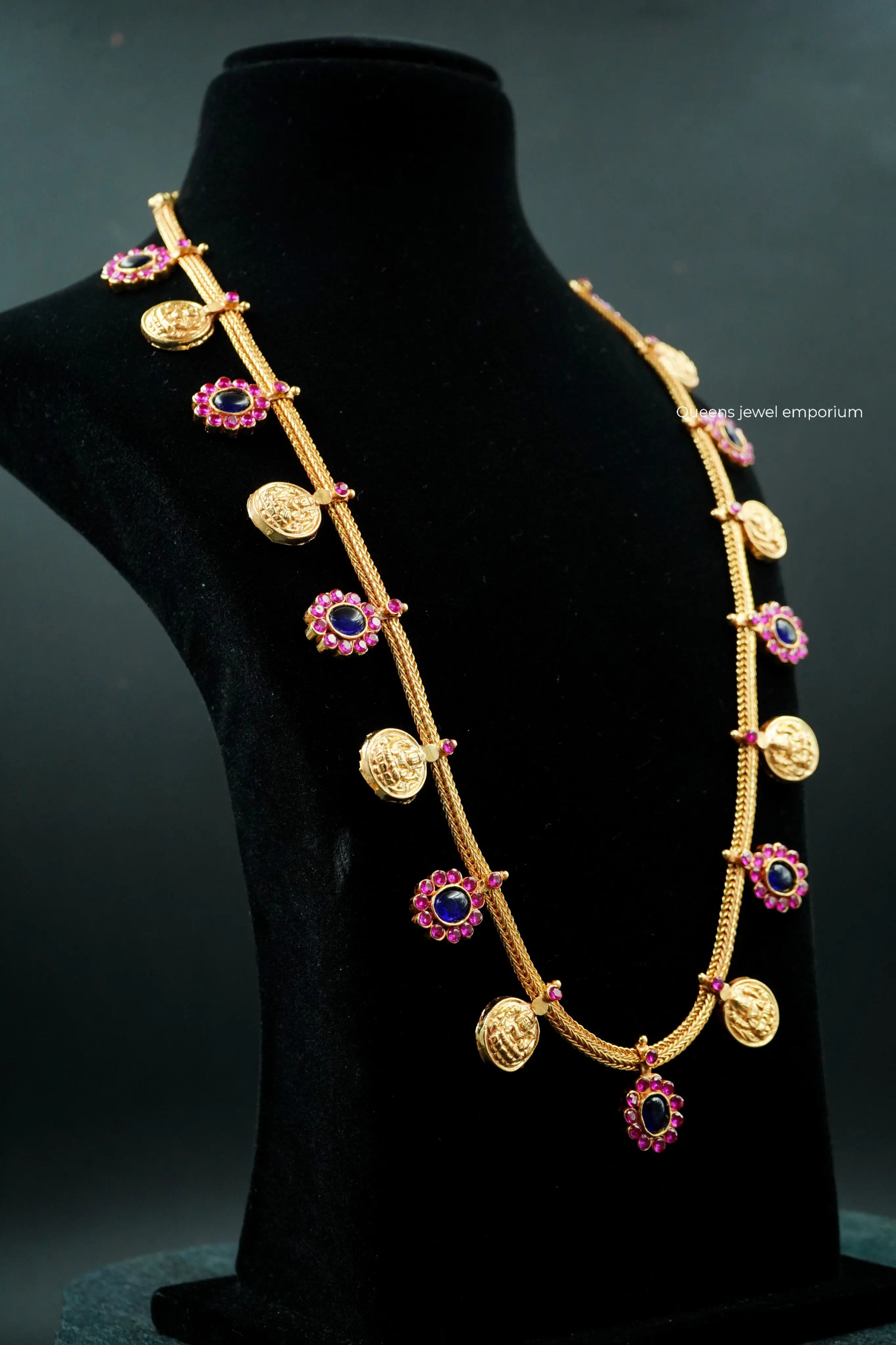 Kasu design haram-Blue color stone haram