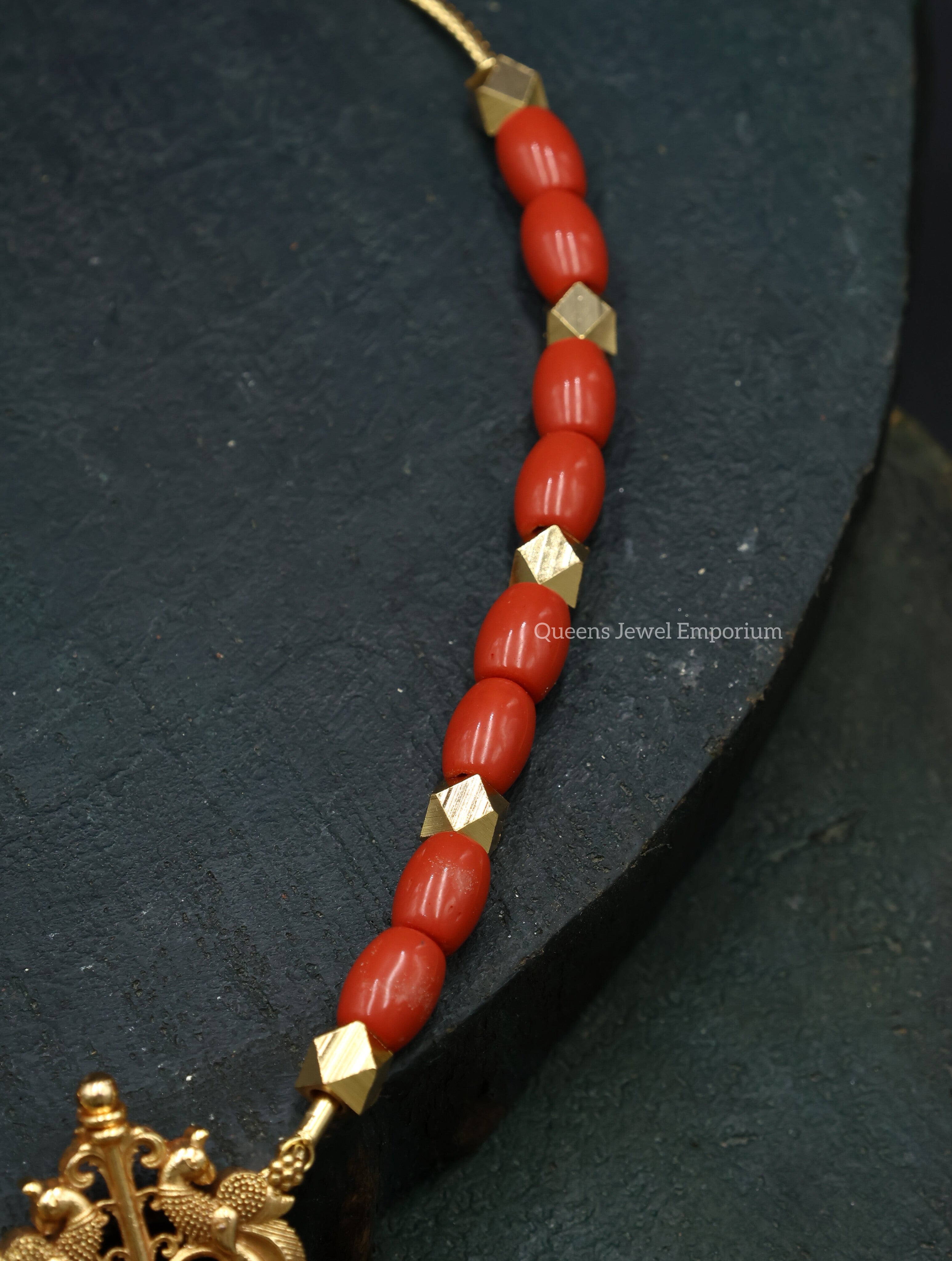 Heritage coral bead haram-Regal traditional coral jewellery