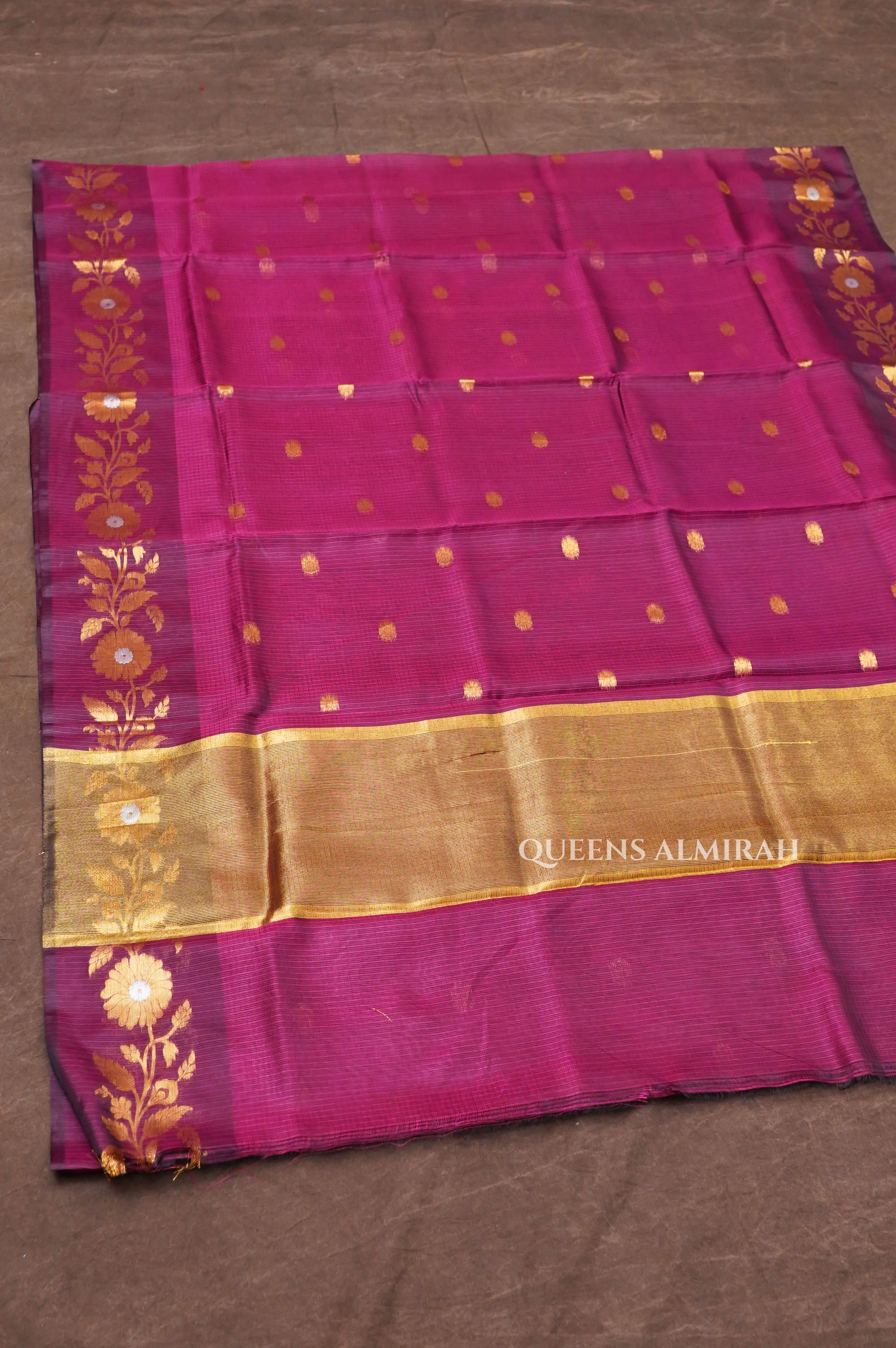 Purple Semi Kota Silk Cotton Saree