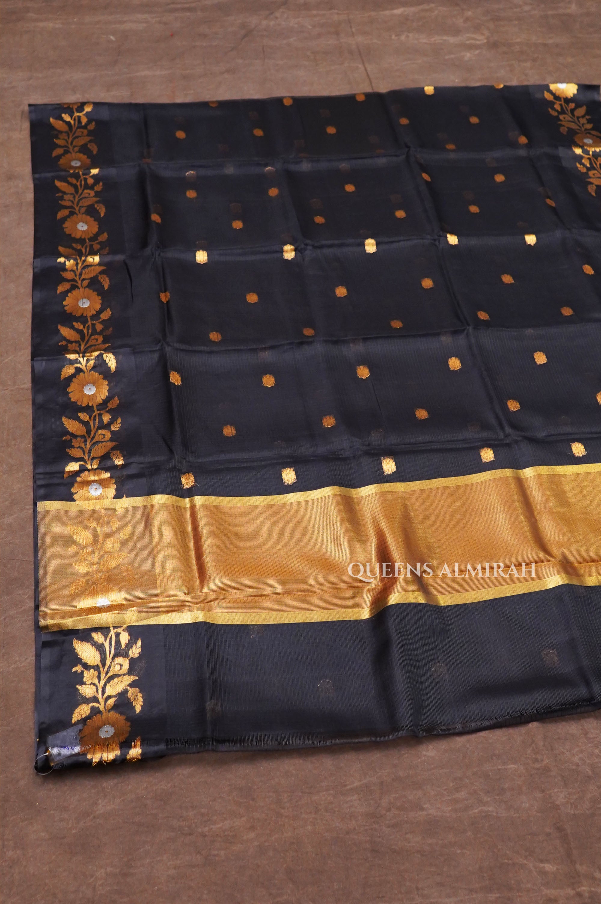 Black Semi Kota Silk Cotton Saree