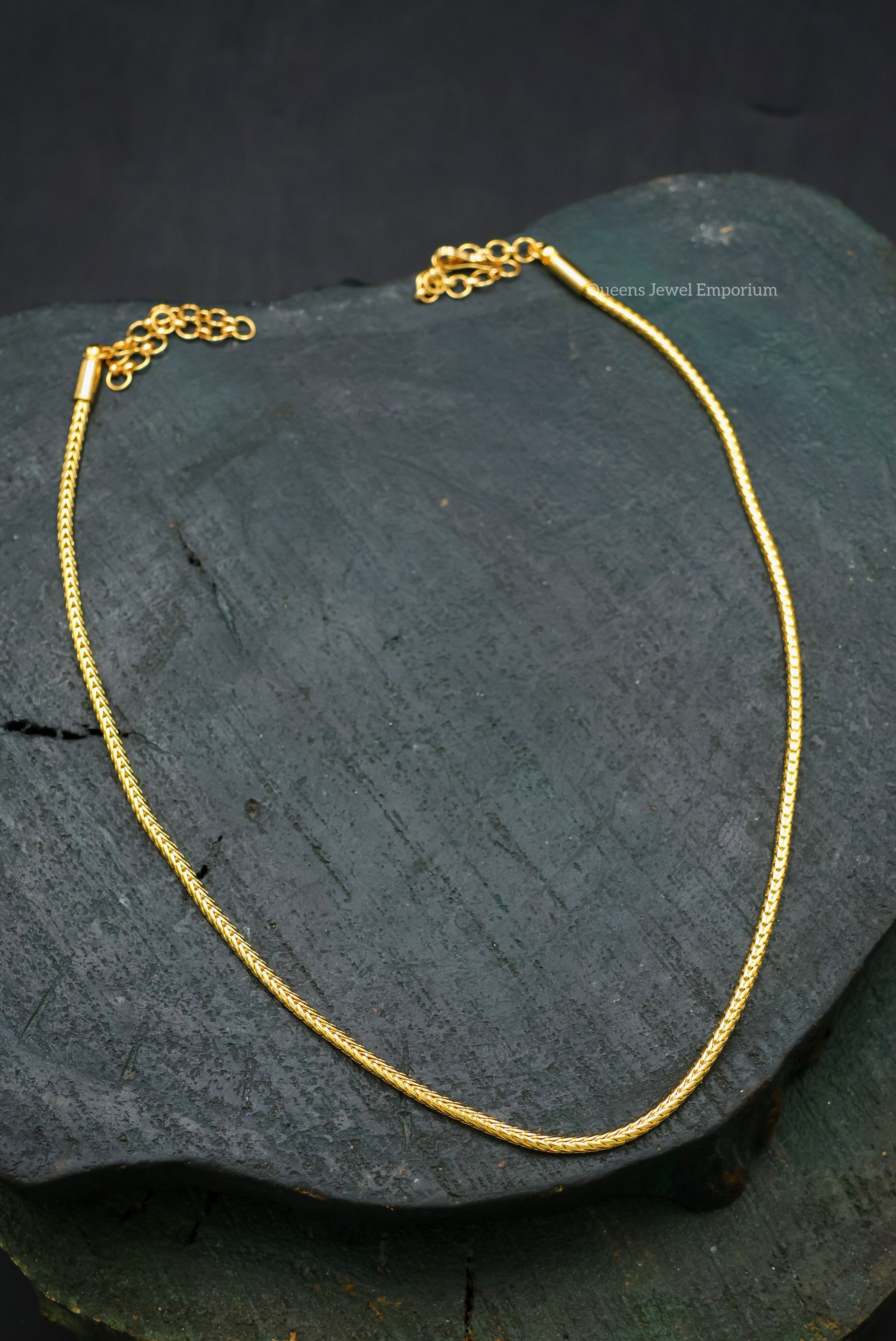 Gold plated chain for daily wear-Minimal look plain chain