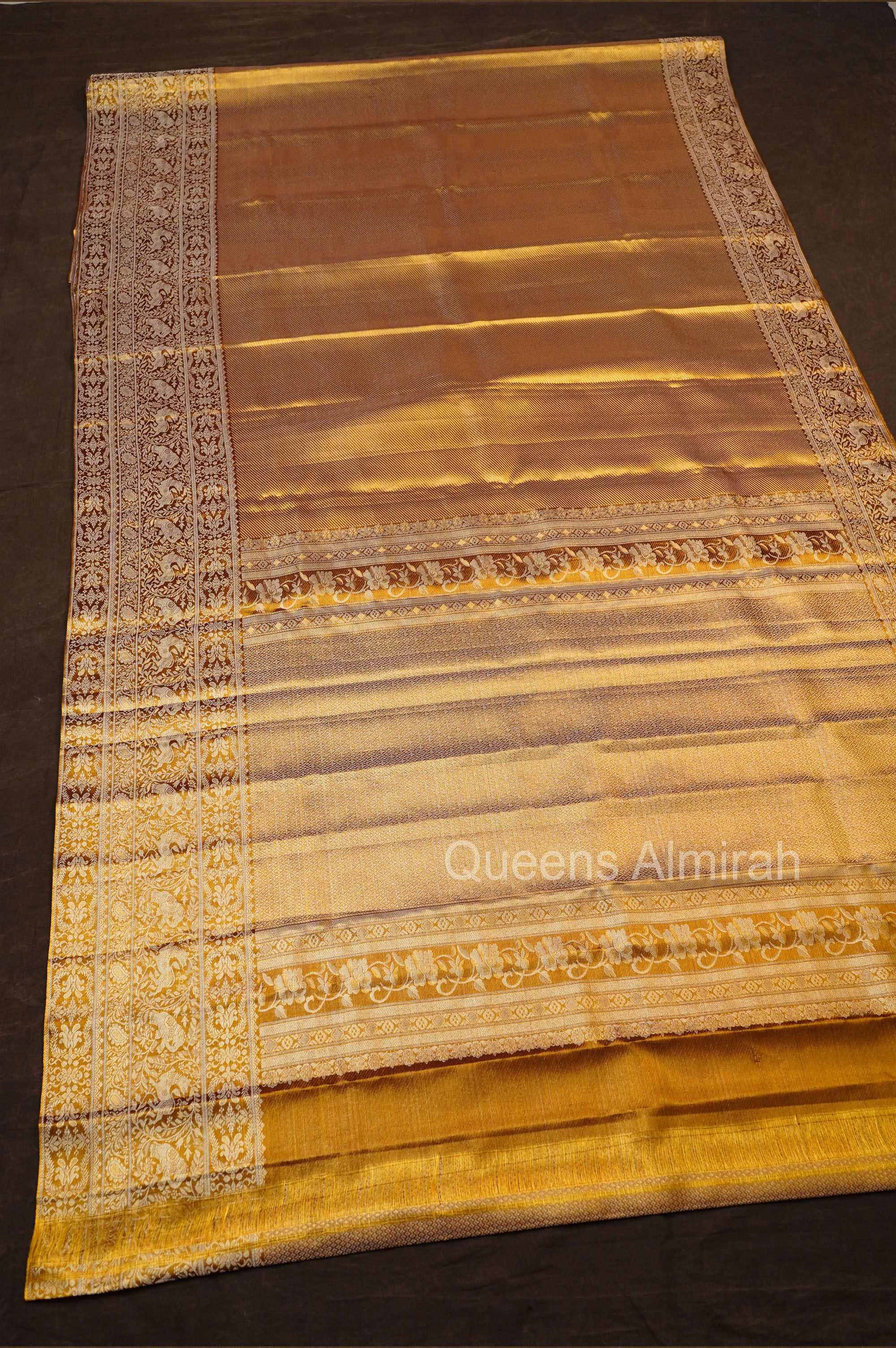 Golden Color Pure Kanchivaram Silk Saree