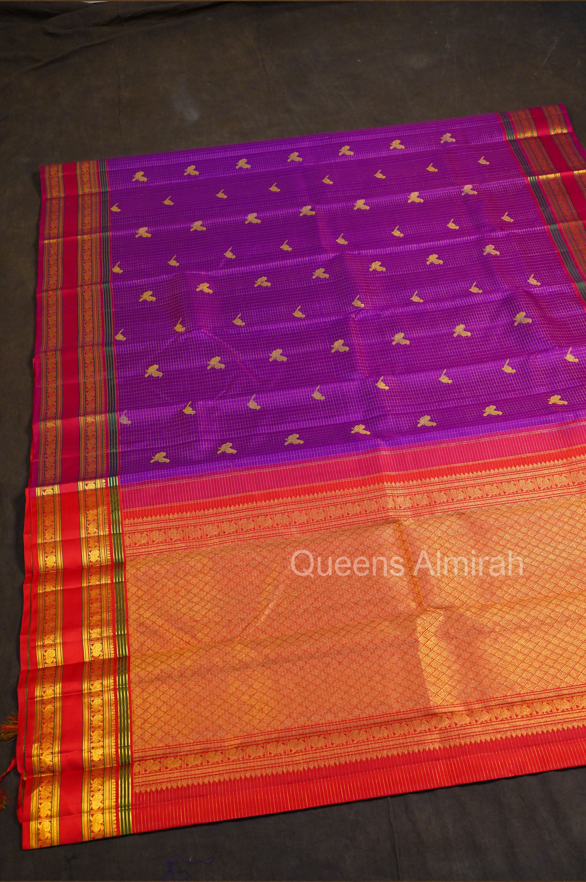 Vadamalli Purple Pure Kanchivaram Silk Saree