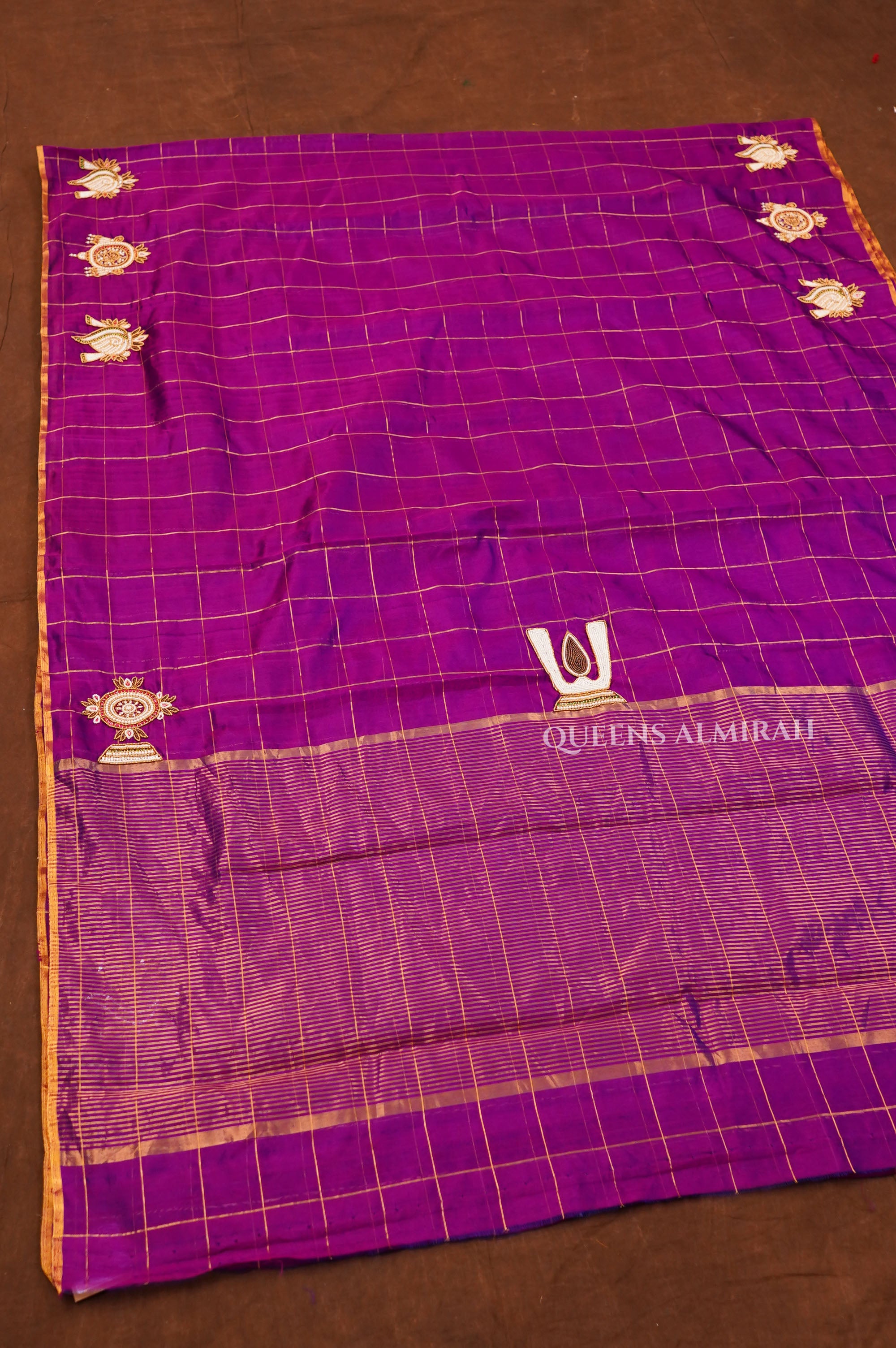 Purple Venkatathiri Katan Chanderi Silk Saree
