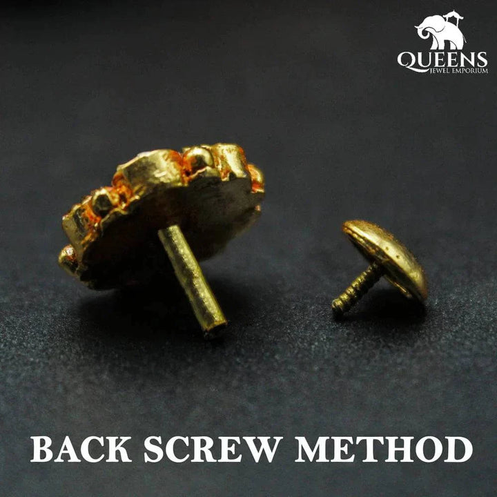 KAYAL SIMPLE STUD - GREEN - Queens Jewel Emporium