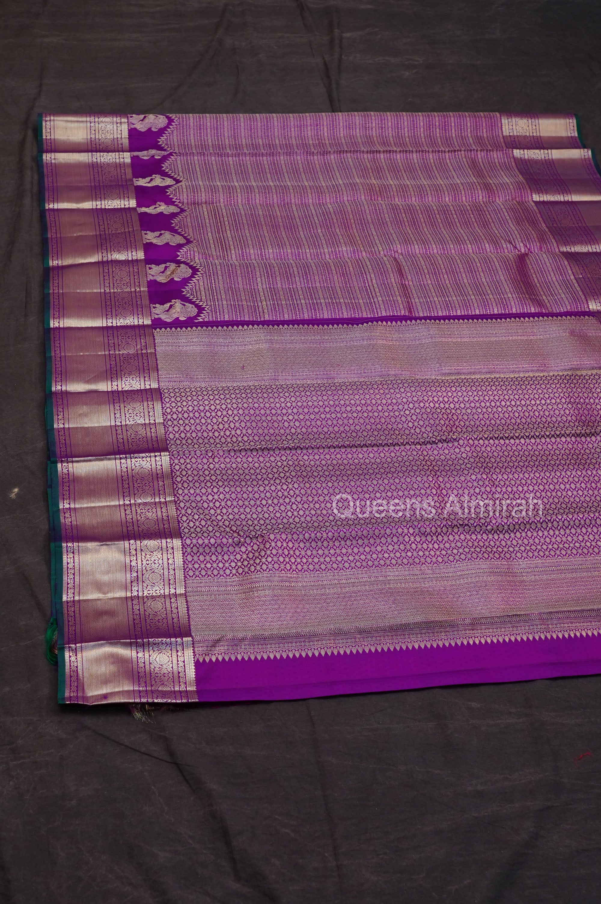 Vadamalli Purple Brocade Pure Kanchivaram Silk Saree