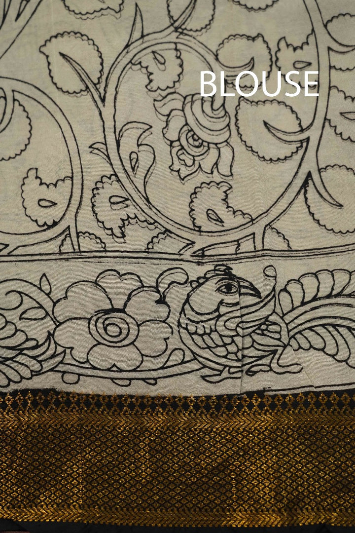 LUNAR GREEN WITH GOLDEN BORDER MANGALGIRI SAREE - Queens Jewel Emporium