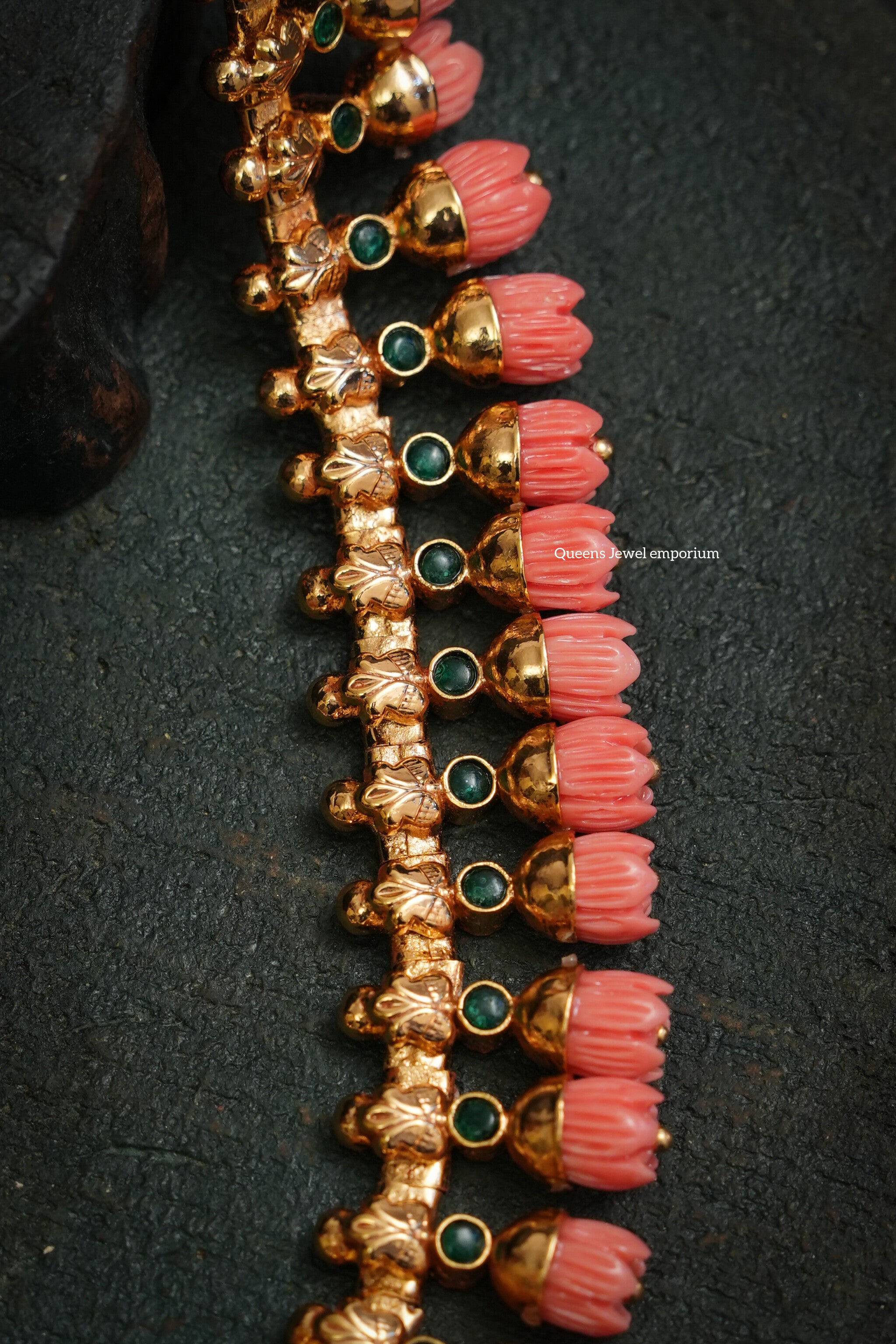 Floral buds motif haram-Floral buds designer jewellery