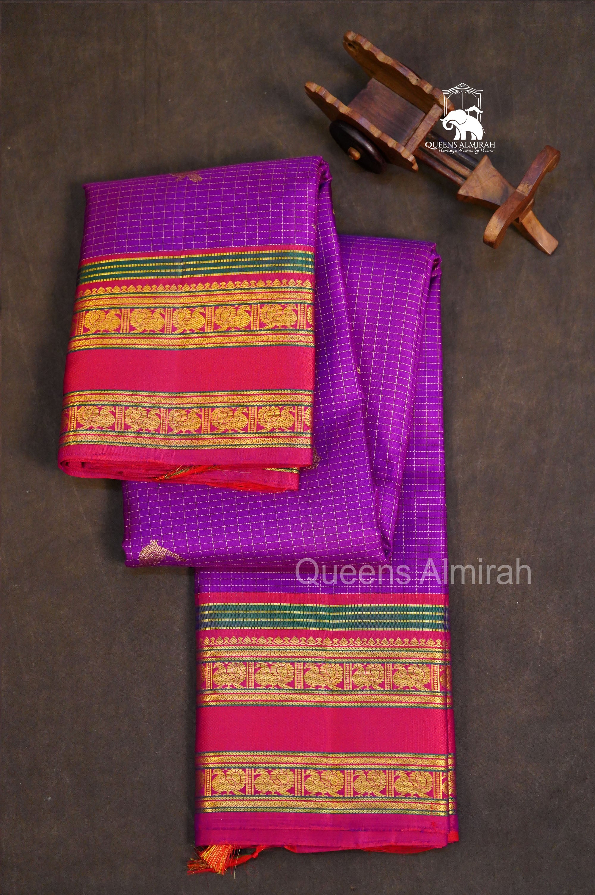 Vadamalli Purple Pure Kanchivaram Silk Saree