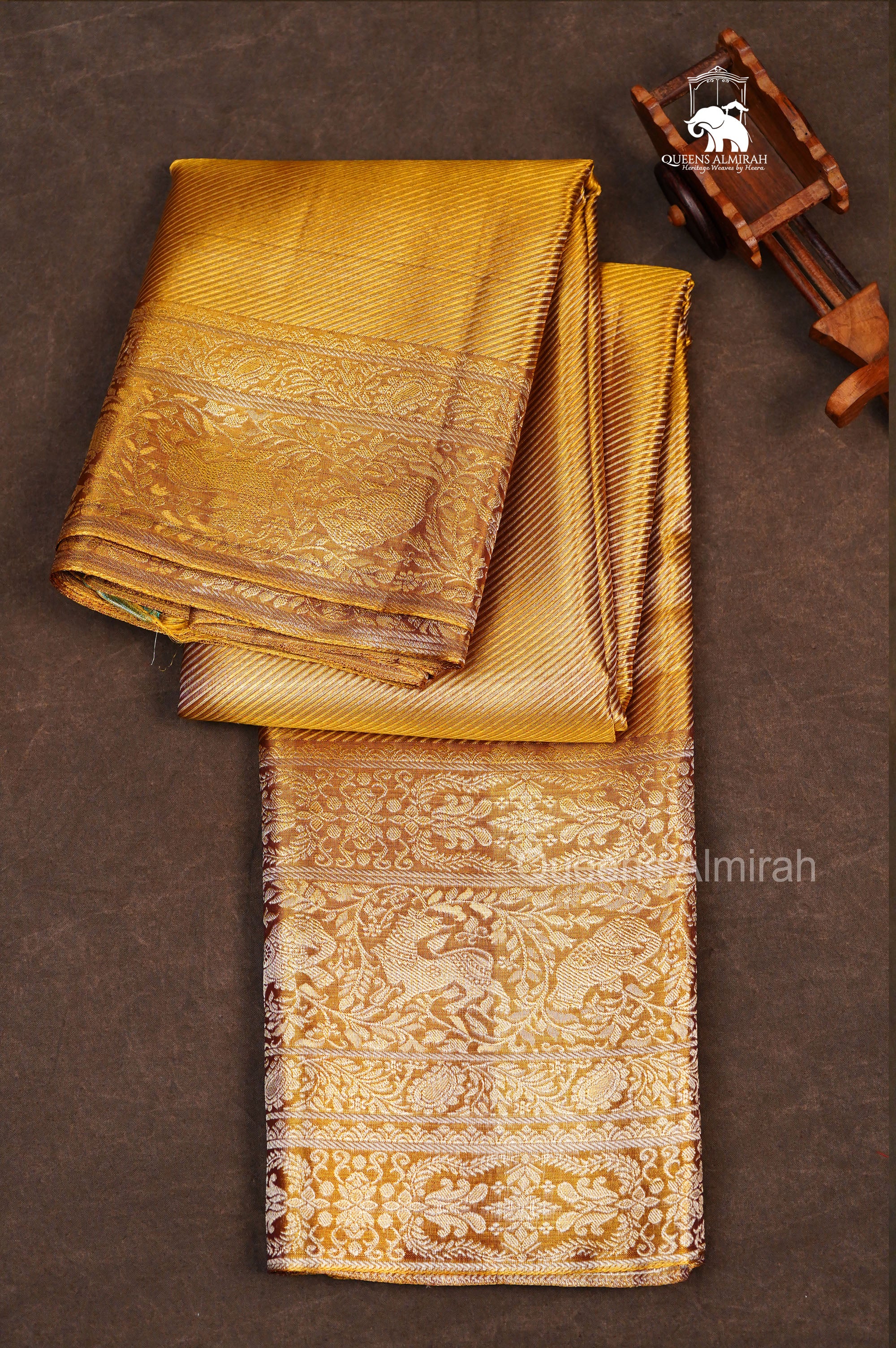 Golden Color Pure Kanchivaram Silk Saree