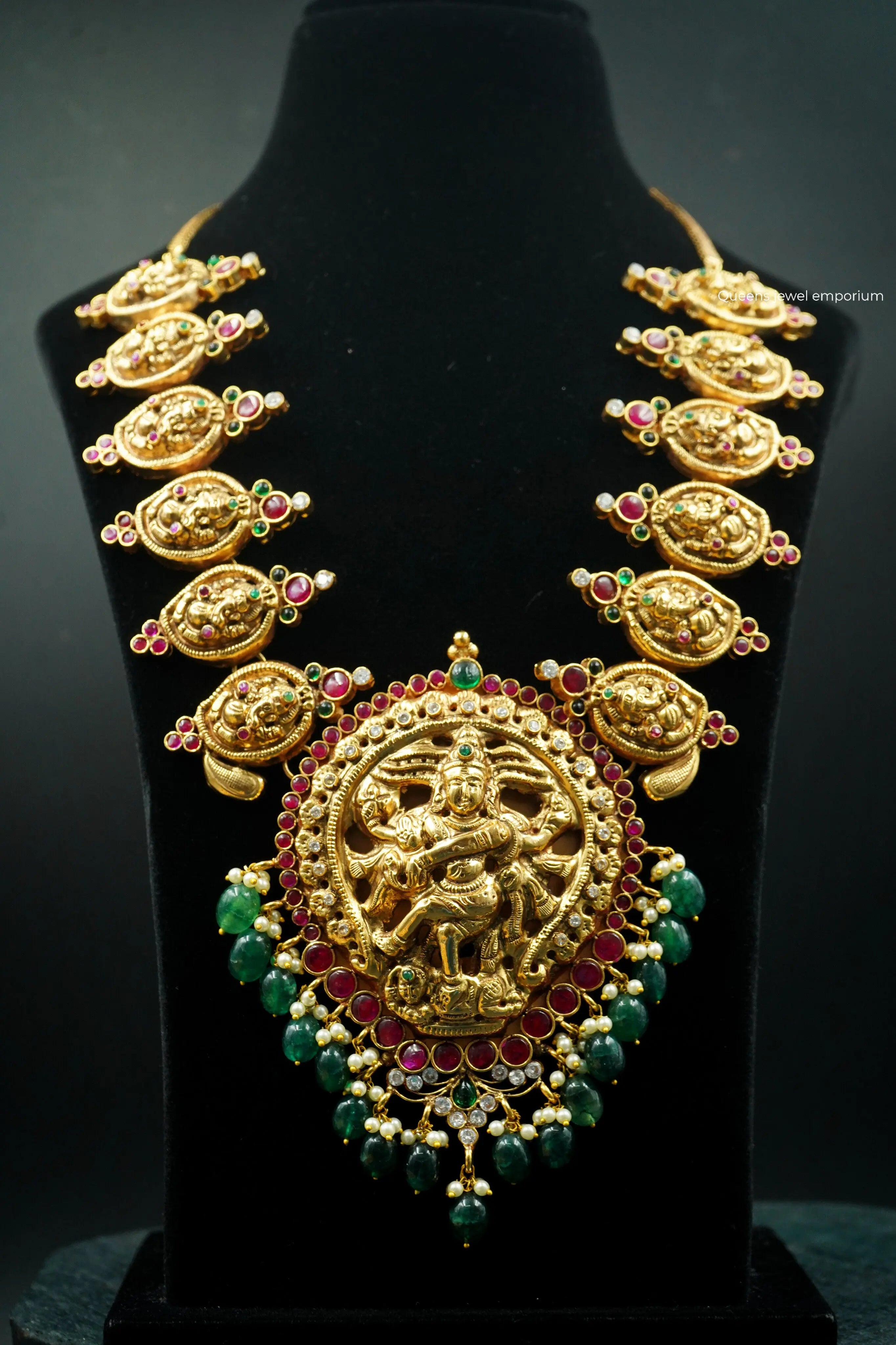 Traditional ganesha nagas haram-South indian traditional jewellery