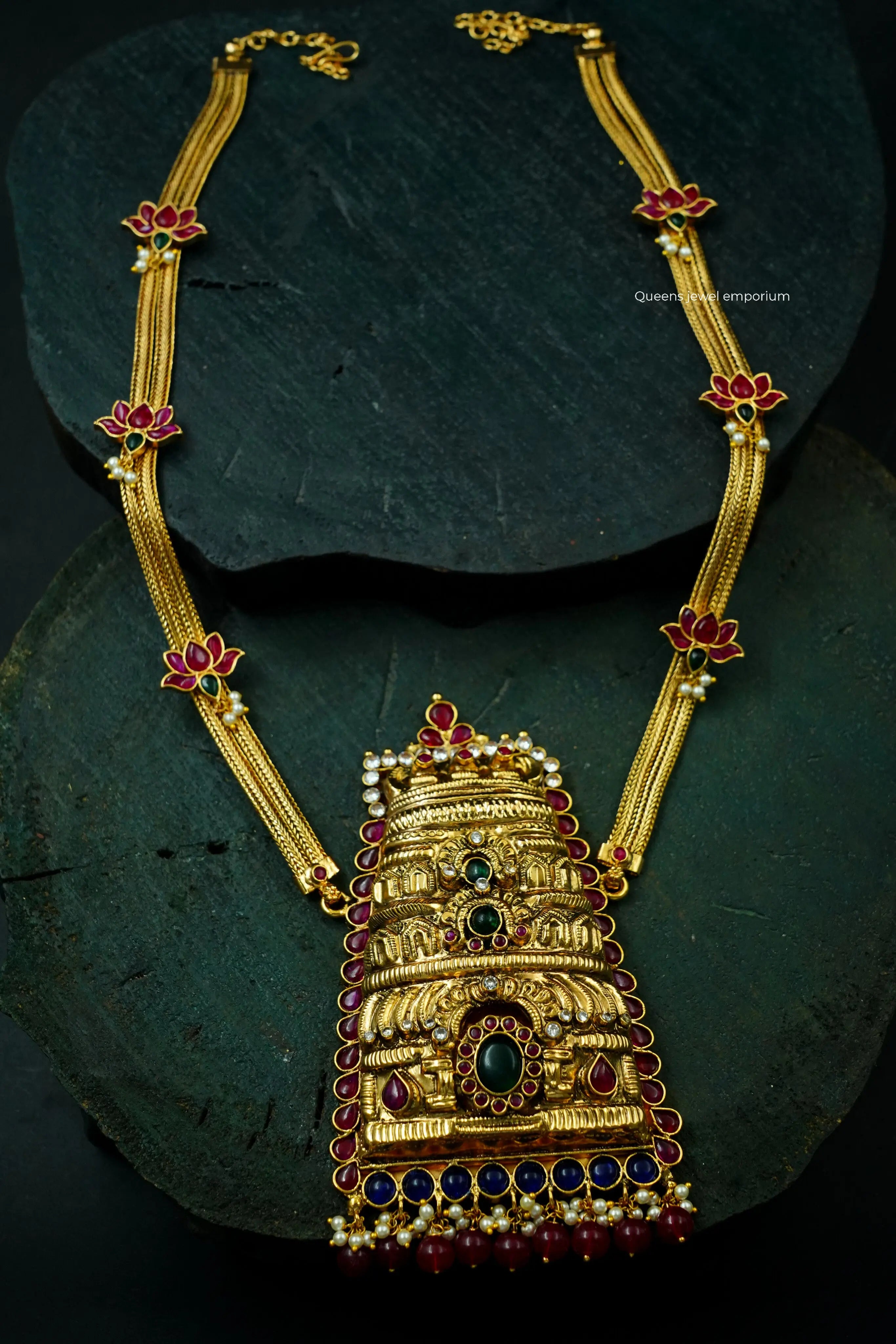 Ancient classic temple design-Nagas gopuram pendant