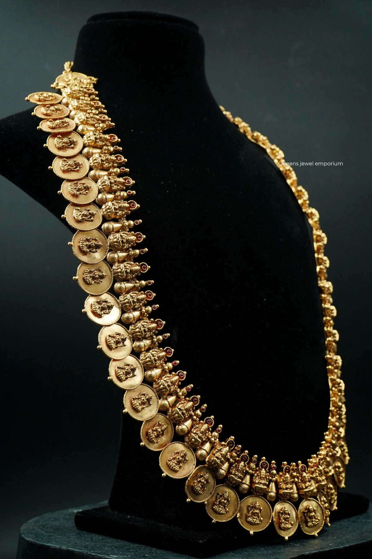 Grand classic kasu haram-Lakshmi motif kasu haram