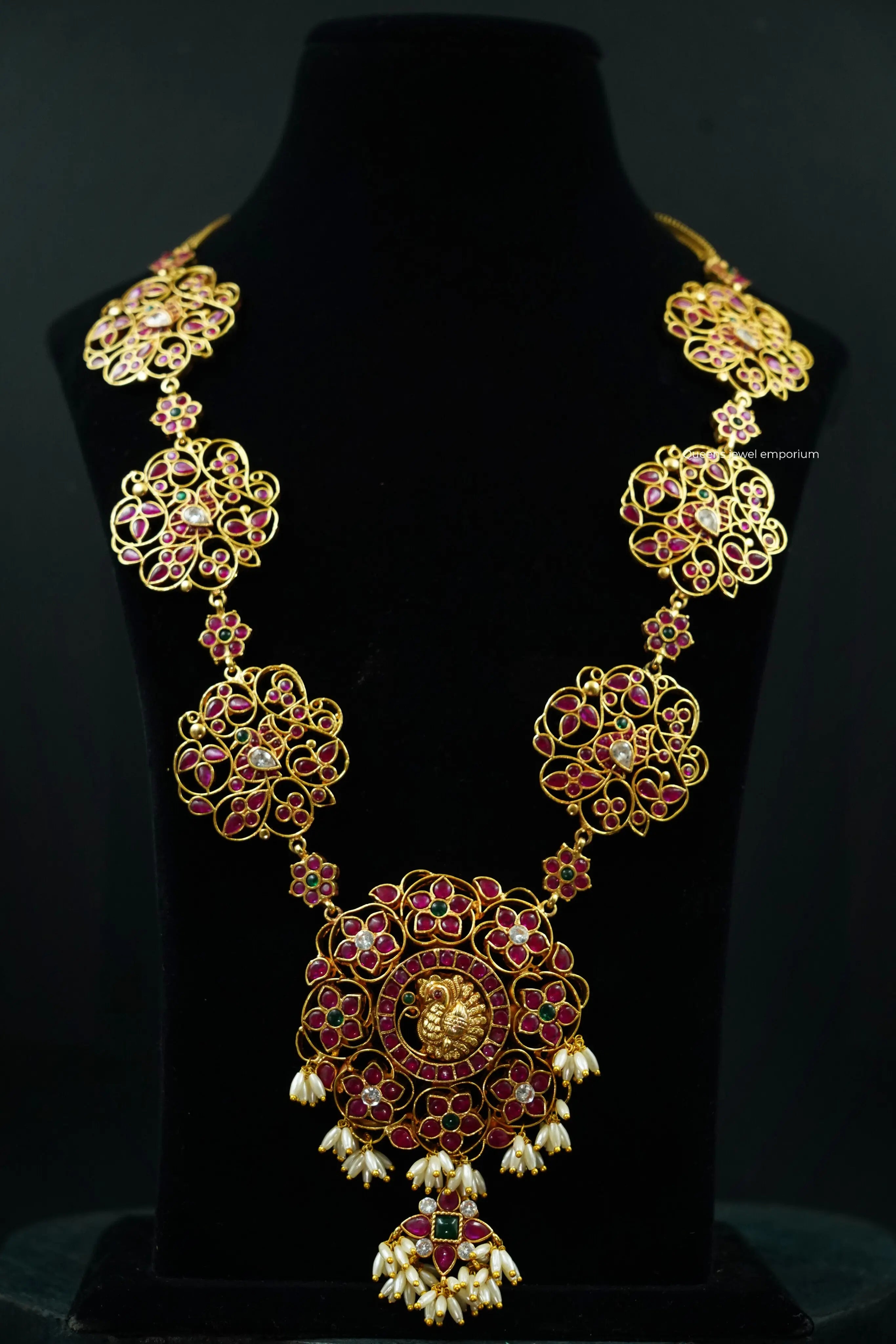 Classic designs haram-Red color kemp stone