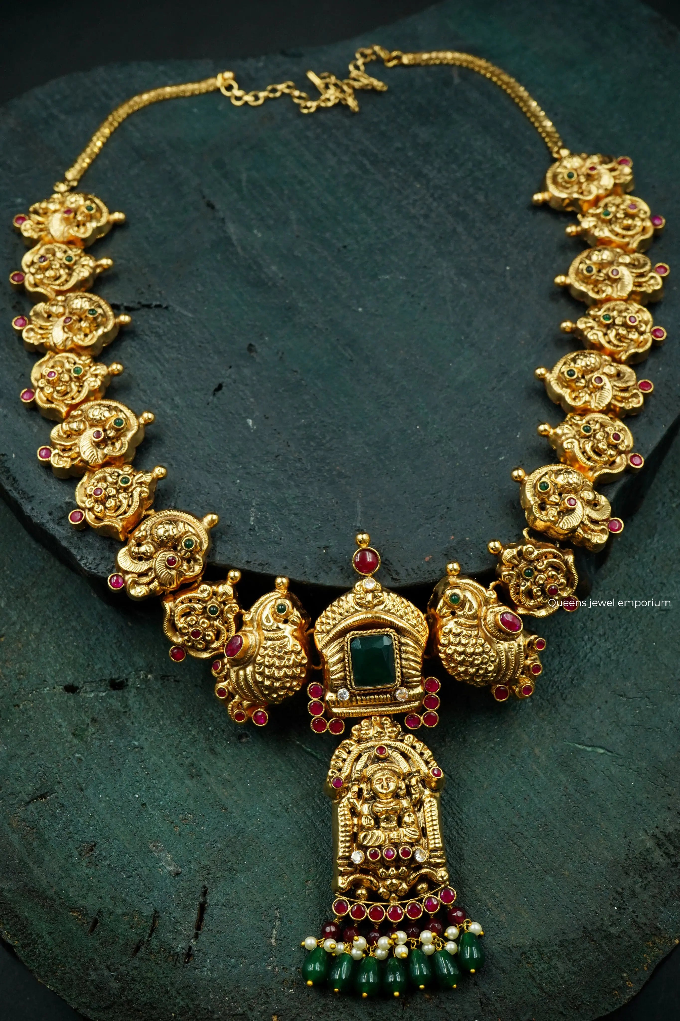 Grand heritage nagas haram-Bird motif lakshmi haram