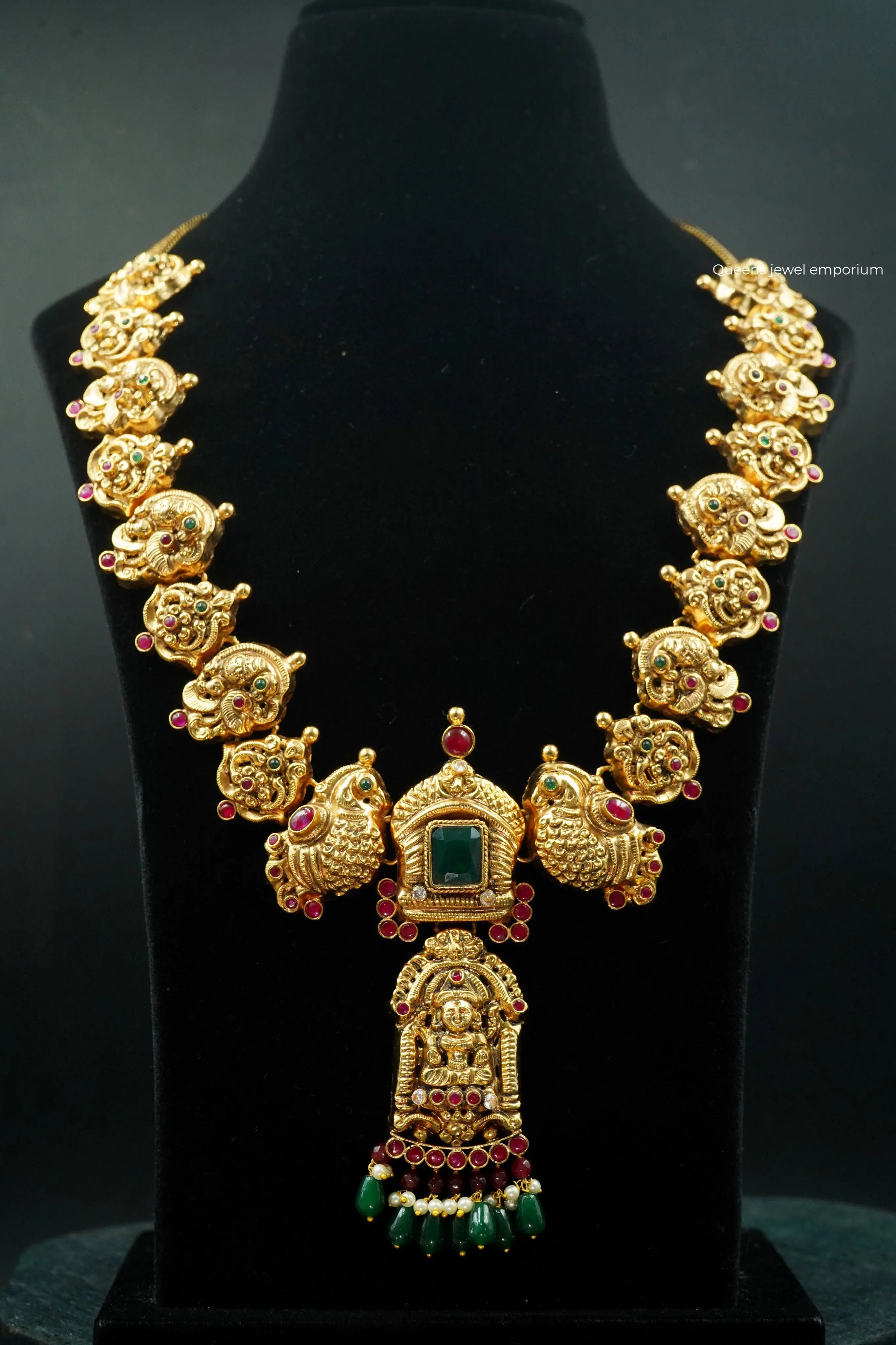 Temple design haram-Traditional lakshmi pendant haram