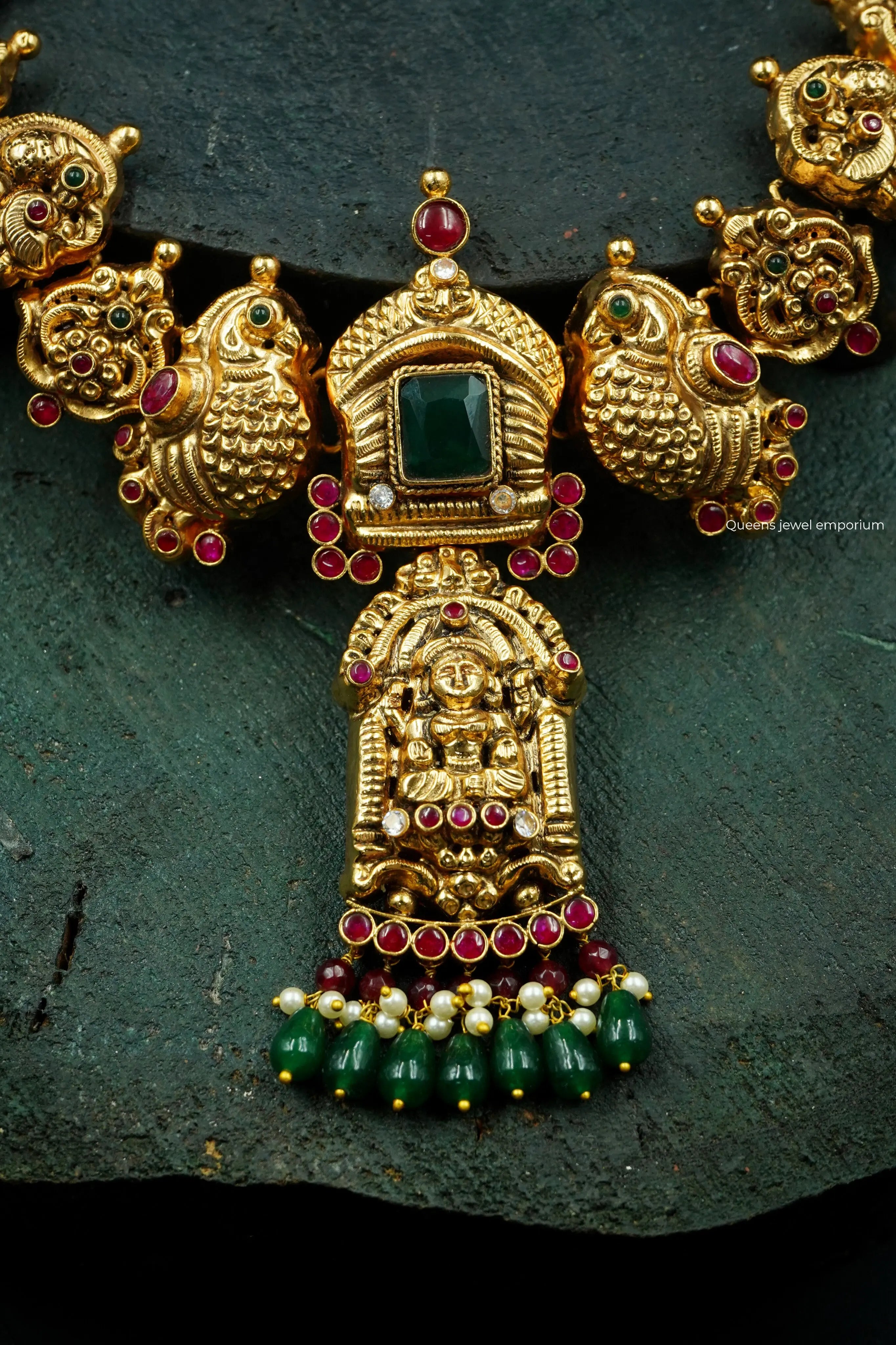 Grand heritage nagas haram-Bird motif lakshmi haram