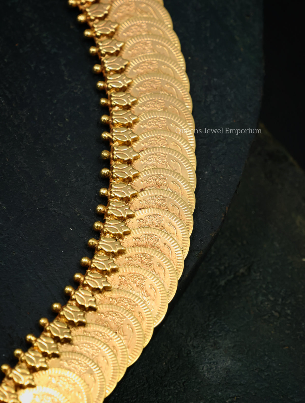 Kasu haram with rakadai motif-Nagas komadha motif kasu haram 