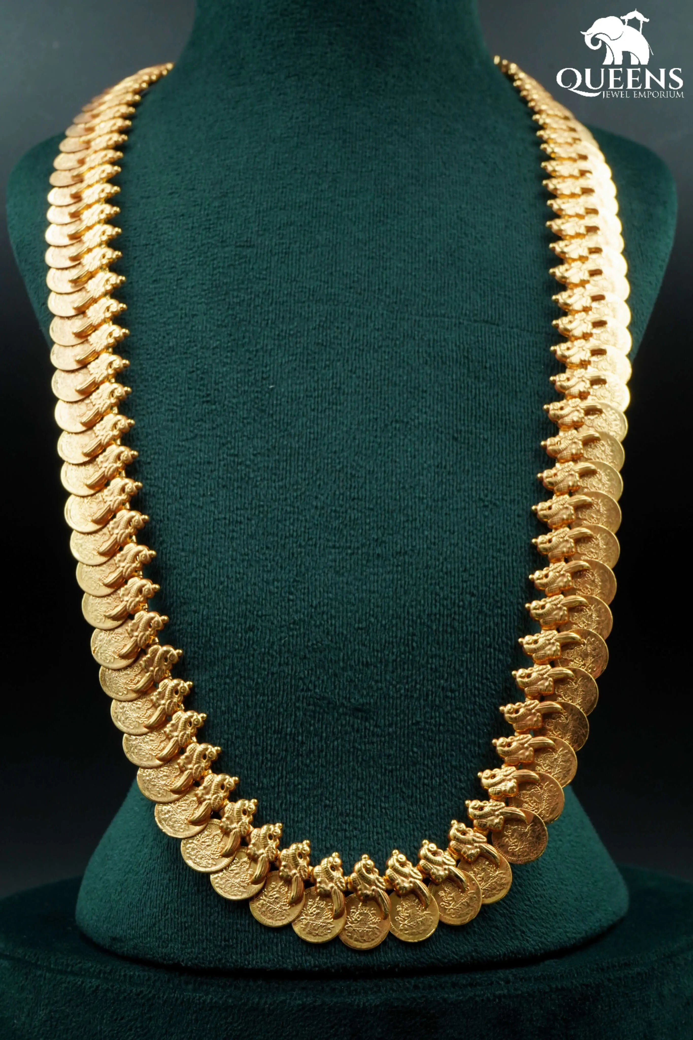 Kasu haram with kizhi design-Ancient traditional jewellery