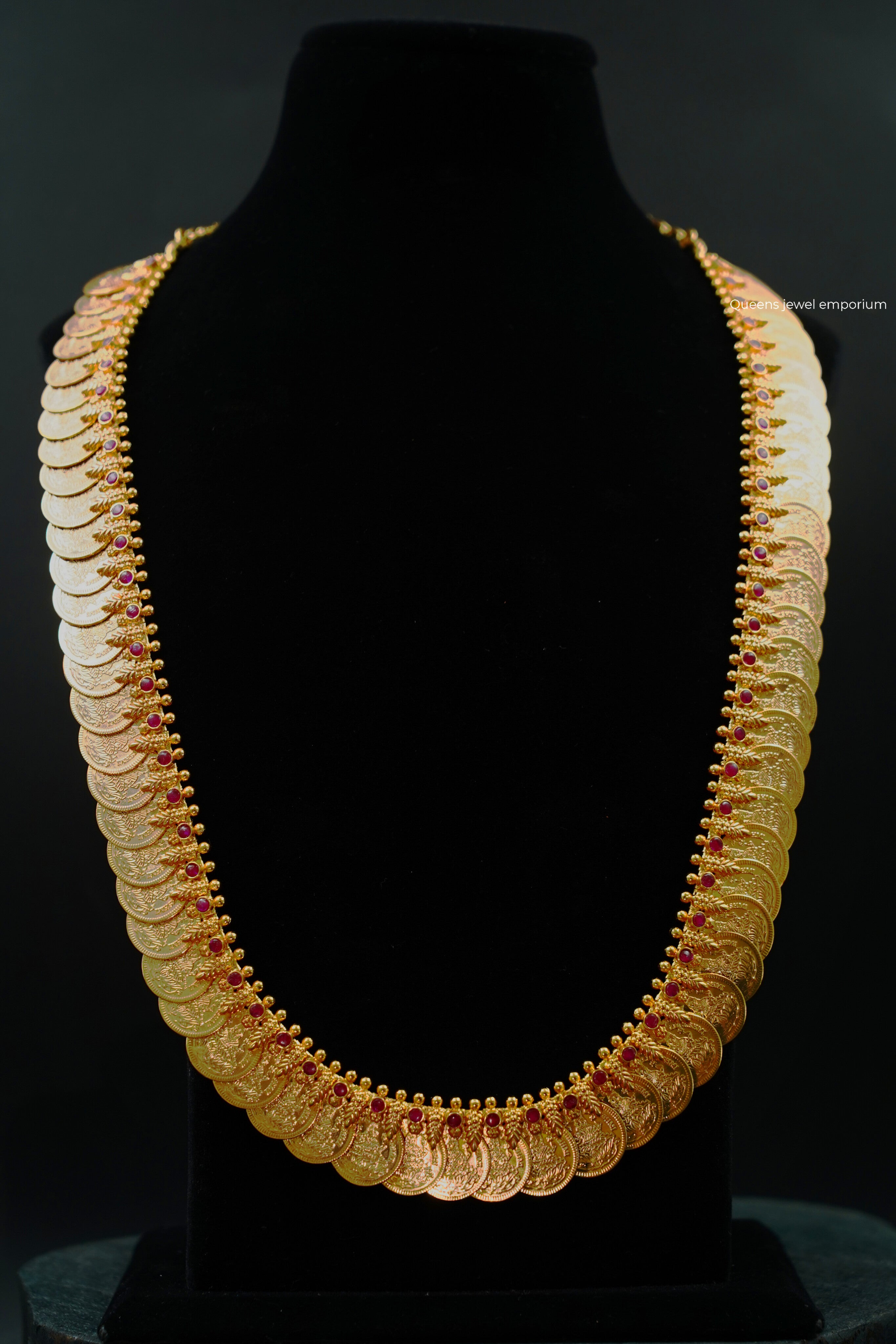 Leaf design kasu malai-Traditional kemp kasu haram