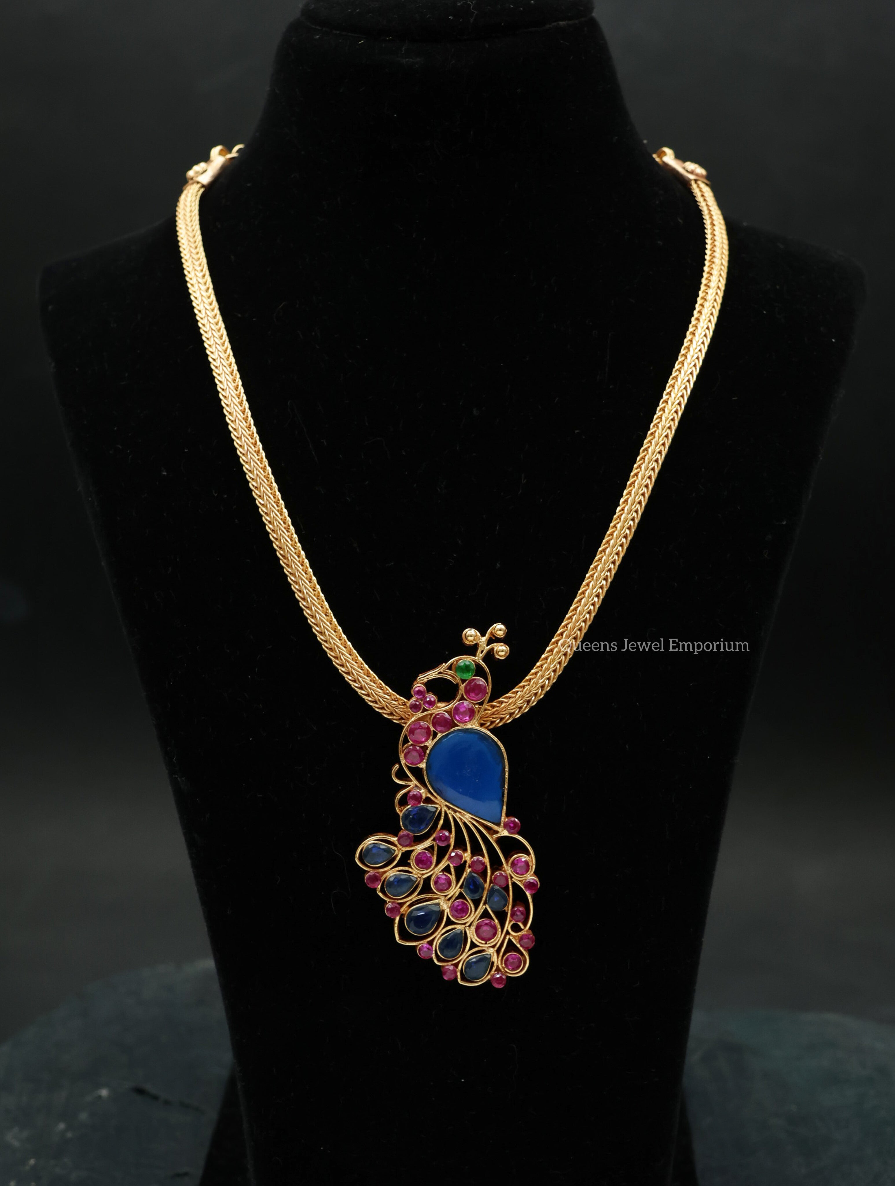 Peacock designed pendant-Zircon stone jewellery