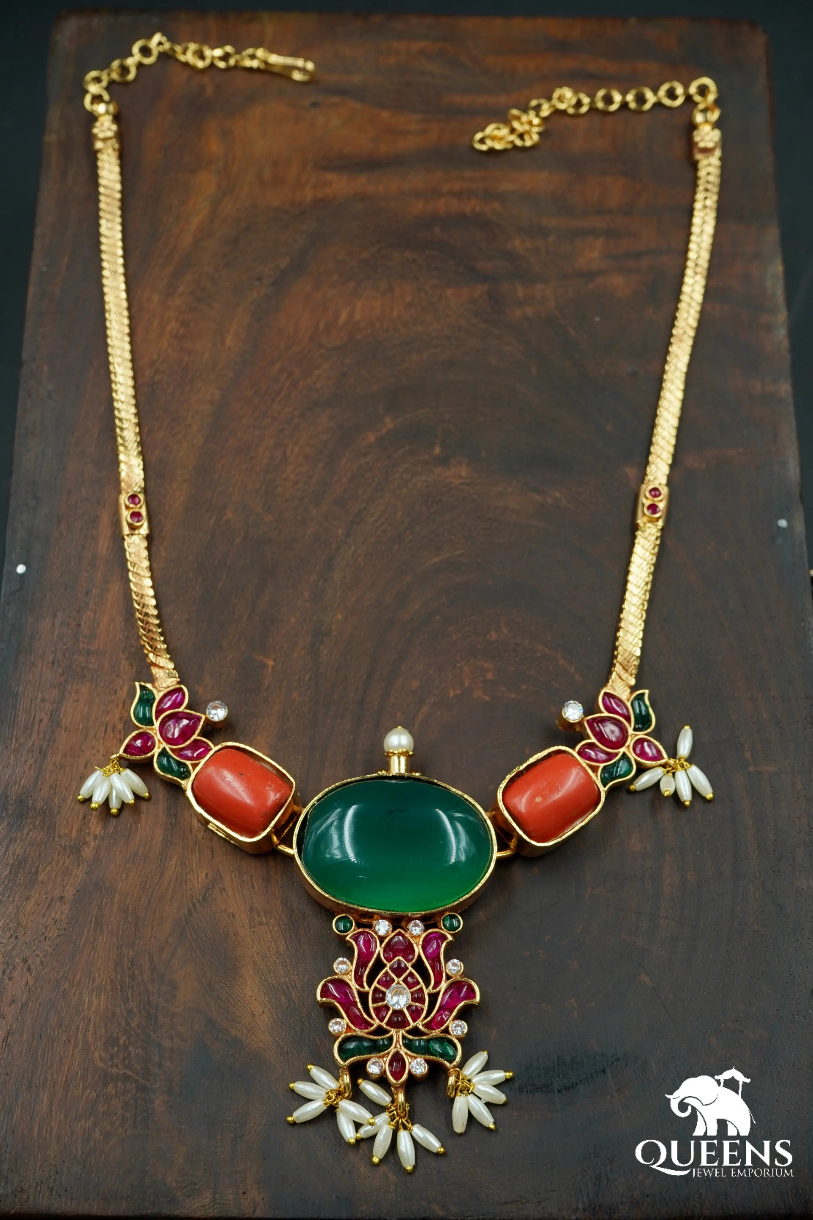 Lotus motif haram-Designer mid chains