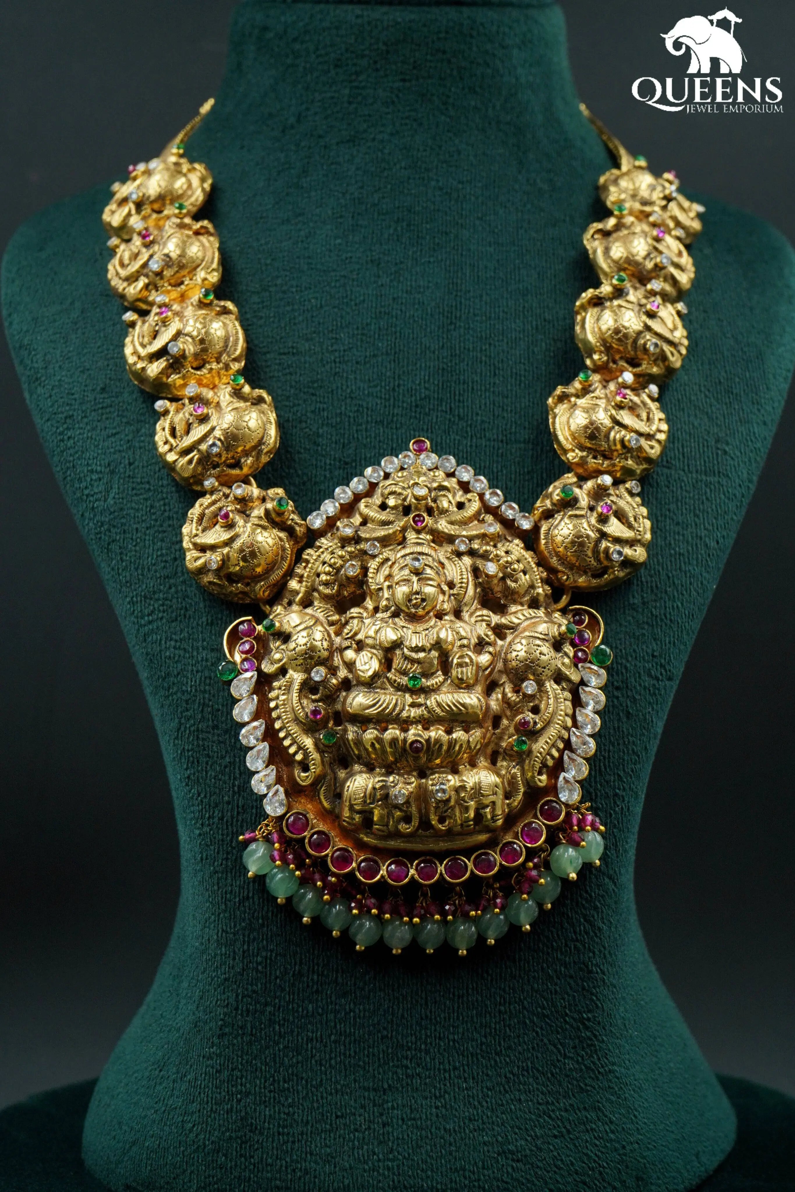 Grand nagas lakshmi haram-Nagas lakshmi pendant haram